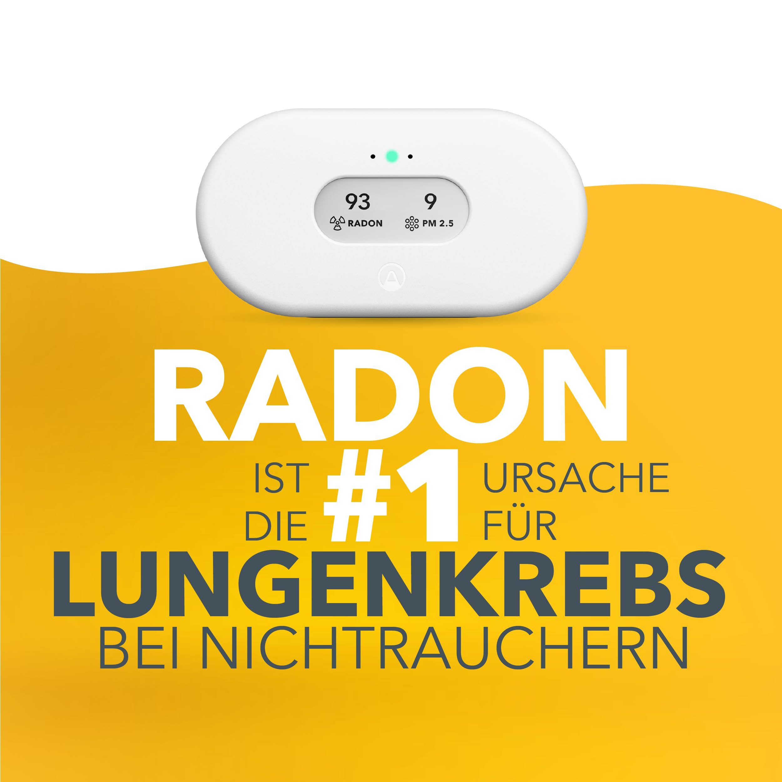 Airthings View Plus Radon Luftqualität Messgerät Feinstaub CO2 VOC