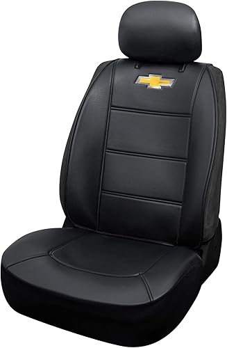 Plasticolor 008599R01 Chevy Chevrolet Logo Universal Fit Car Truck o SUV Sin laterales 3 piezas Funda de asiento con reposacabezas