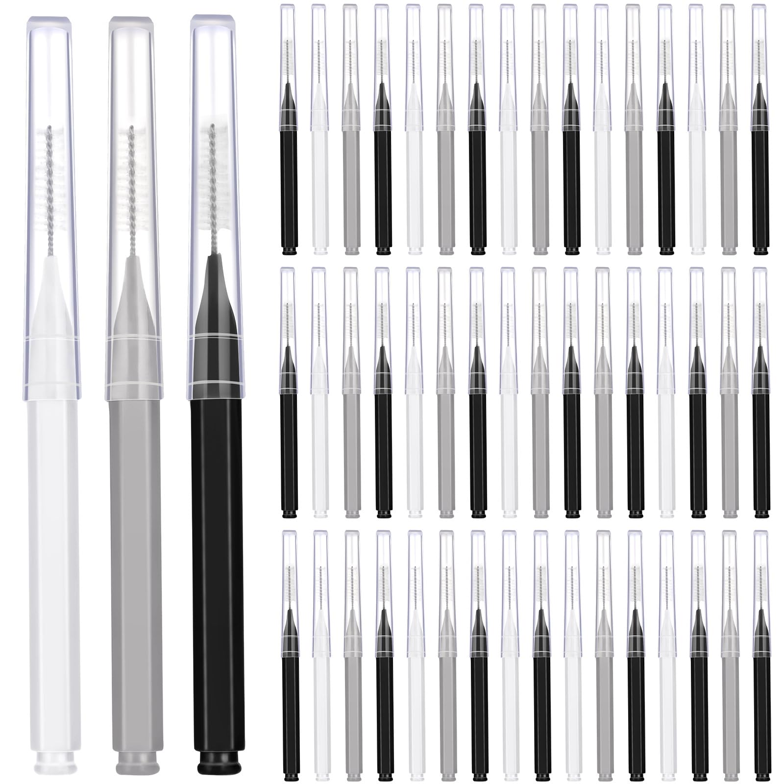 Patelai 50 Pieces Interdental Brush for Cleaner Braces Brush Toothpick Dental Tooth Flossing Head Oral Dental Hygiene Flosser