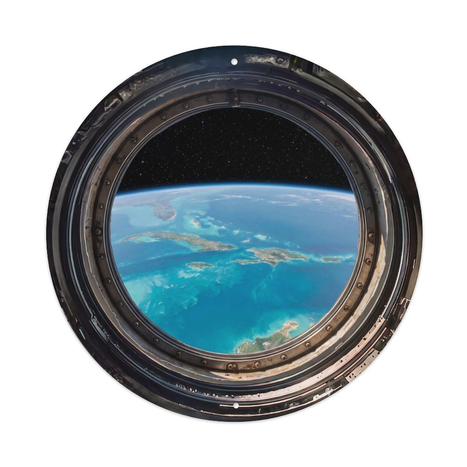 Earth Caribbean Sea Islands Metal Tin Sign