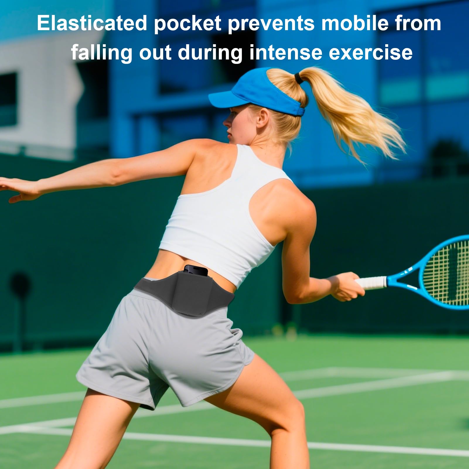 Mic Belt Microphone Carrier Pouch Neoprene Mic Belt Pack Adjustable Sweat Absorbent Microphone Waistband Bag for Fitness Instructors Gym Instructor Theater Speakers Performers Teachers - Image 3