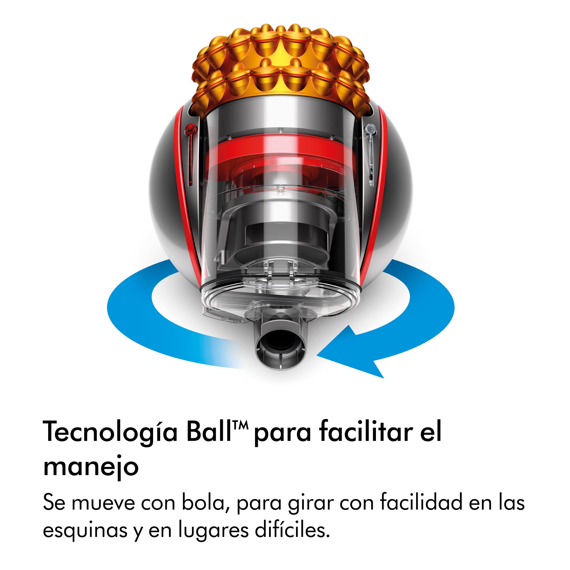 Dyson Cinetic Big Ball Multifloor 2 Aspiradora de Trineo sin Mantenimiento, 140 W, 1.63 Litros, 80 Decibeles, Amarillo