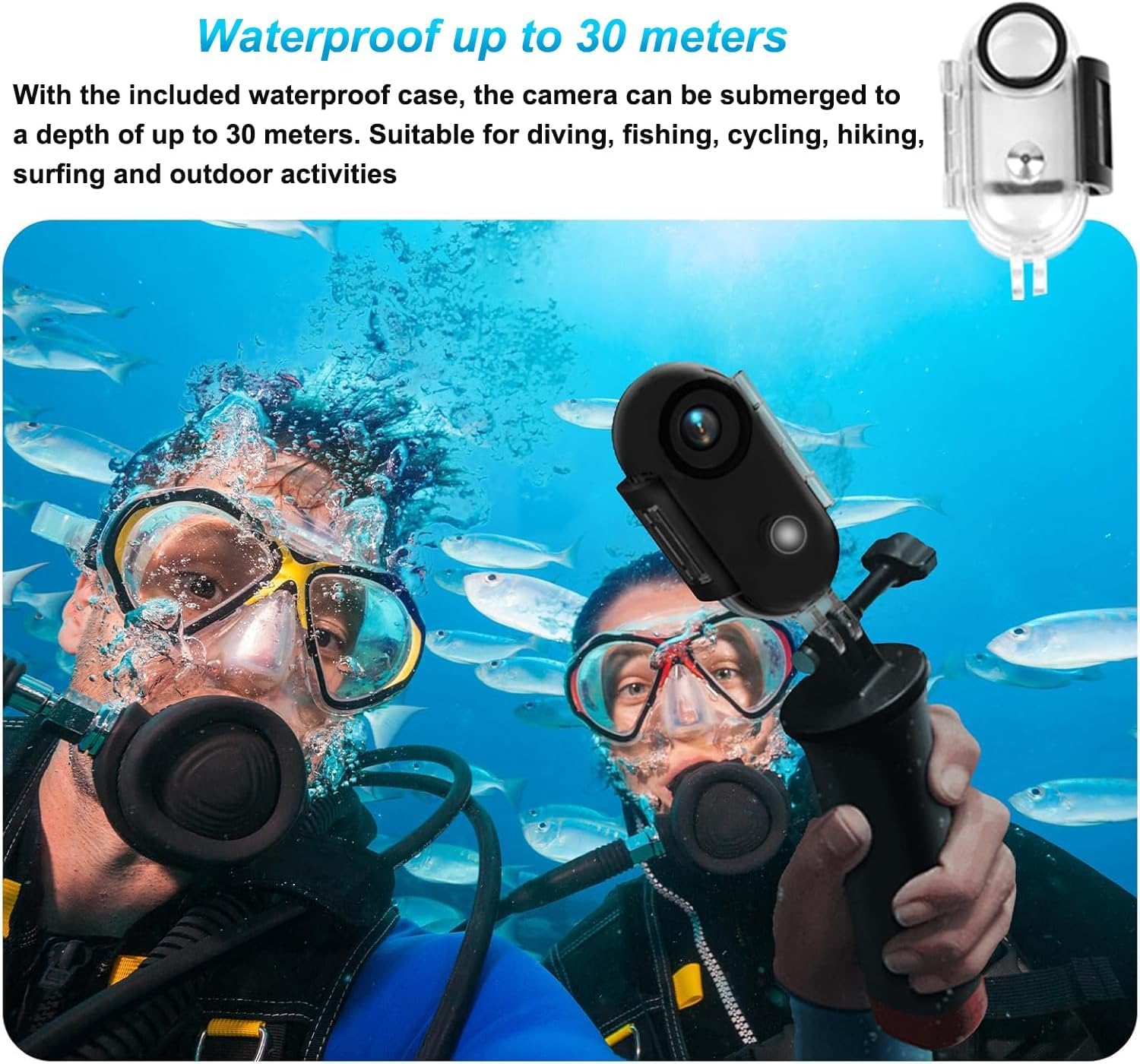 TKMARS Mini Action Cam 4K per Pollice, Portatile Impermeabile Indossabile 4K Bodycam con Clip di Rotazione a 360°, Telecamera POV Magnetica per Equitazione, Motociclette, Animali Domestici, Vlogging