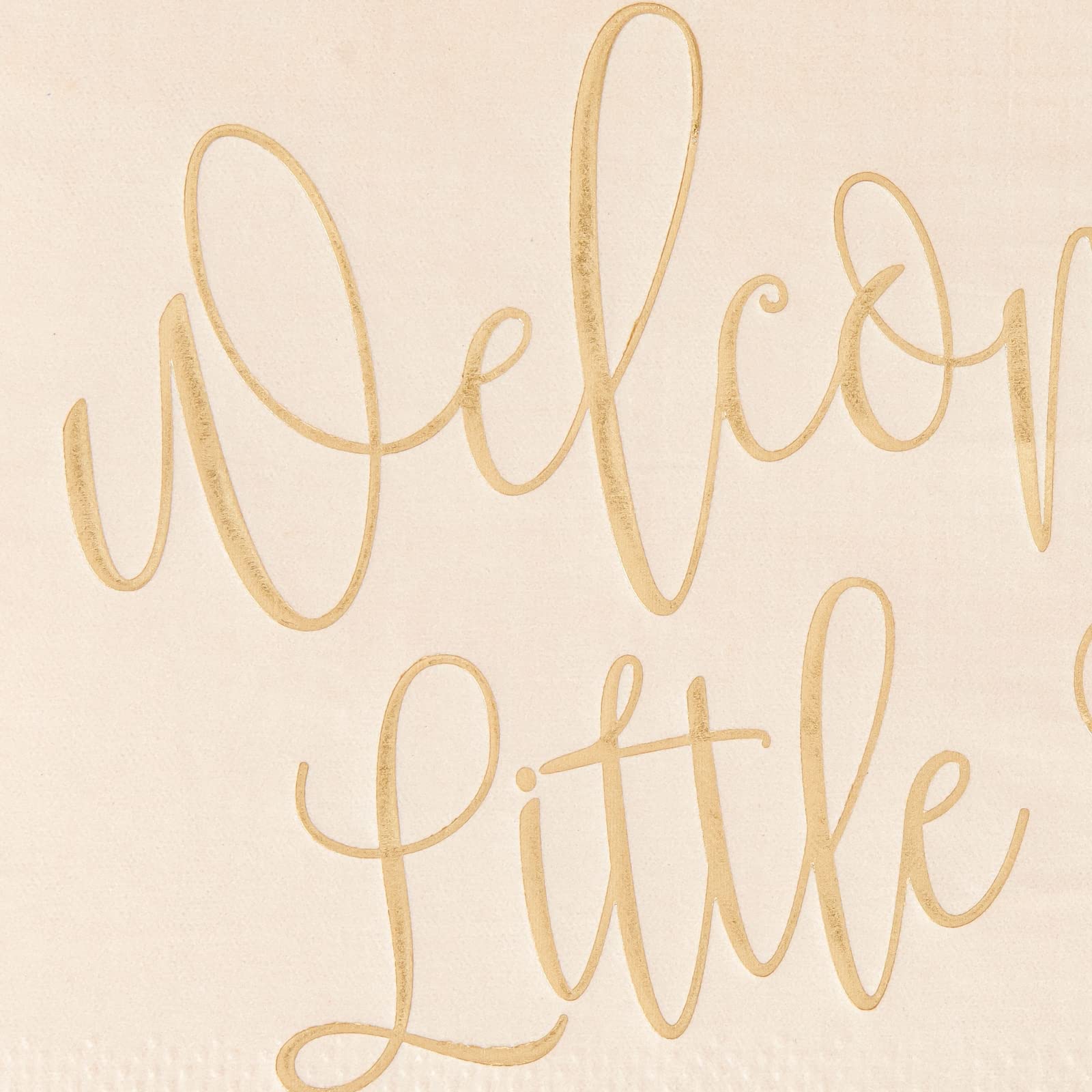 Baby Shower Napkins - Light Tan Welcome Little One -4