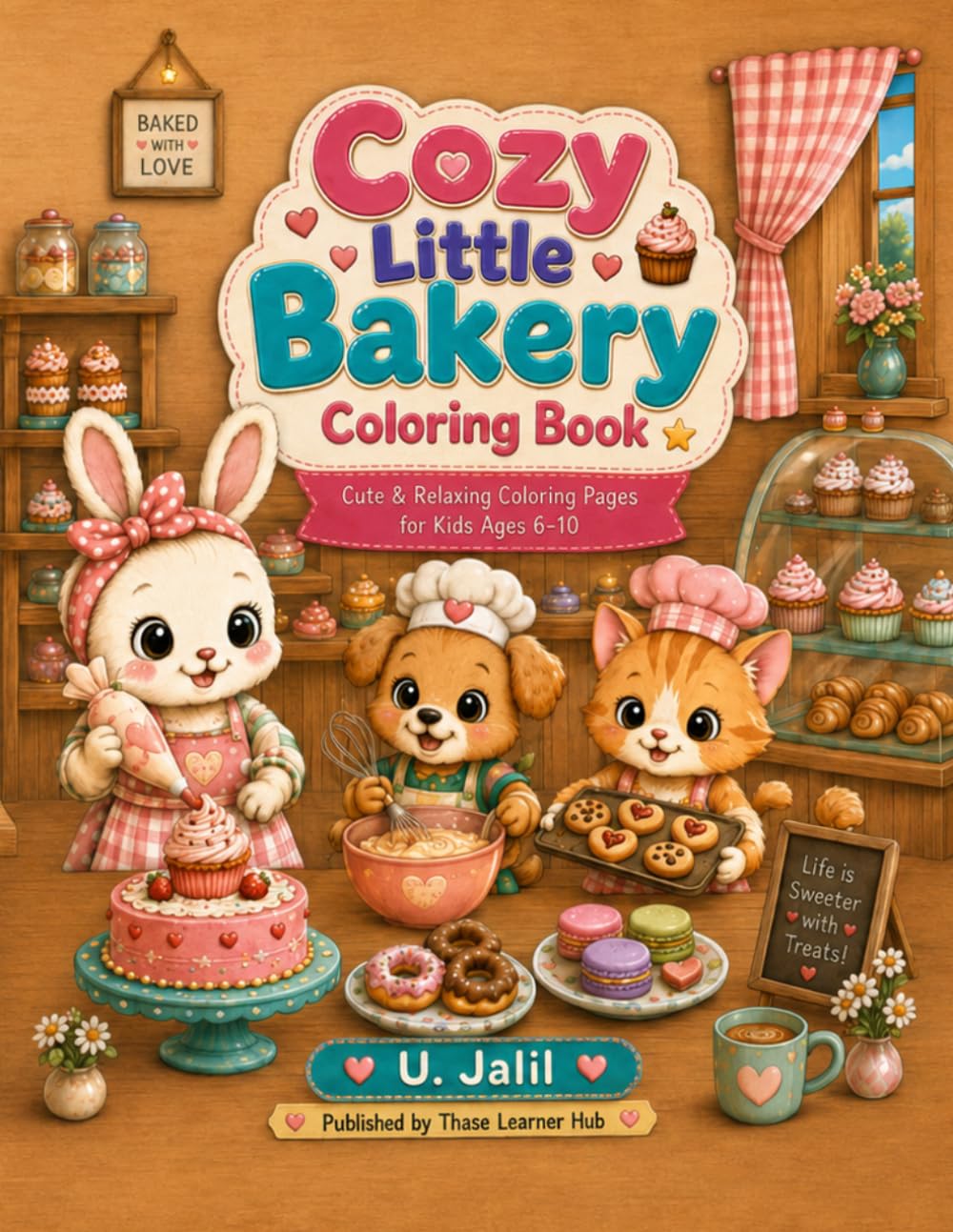 Cozy Little Bakery Coloring Book: Cute & Easy Bakery Coloring Pages for Kids Ages 4-8 (Cozy Little Coloring Book Series)