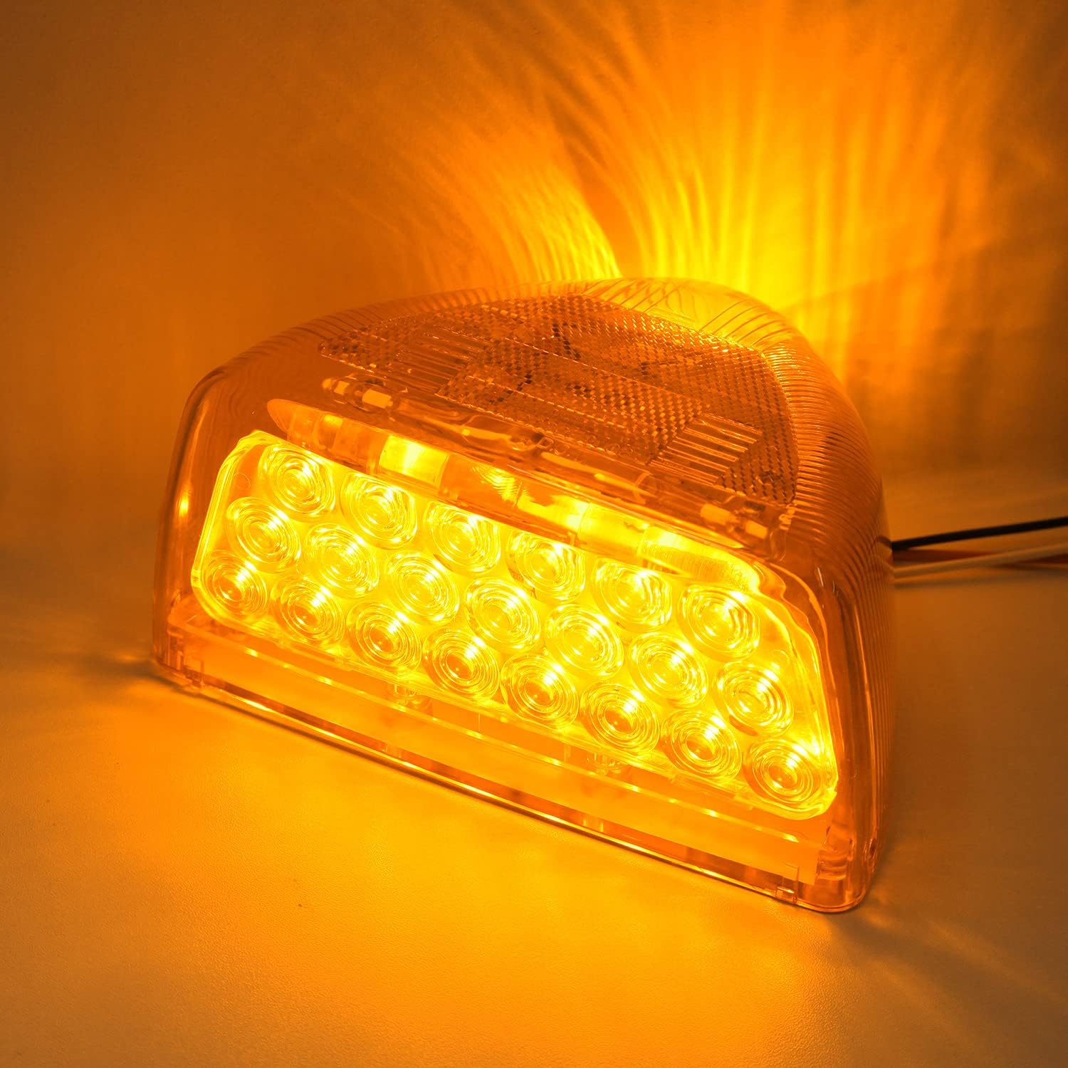 2Pcs for Peterbilt Amber Headlight LED Turn Signal Indicators Running Lights Sealed 31 LED, Replacement for Peterbilt 379 359 357 365 378 Rectangle headlight Turn Signal Lights P/T/C Lights