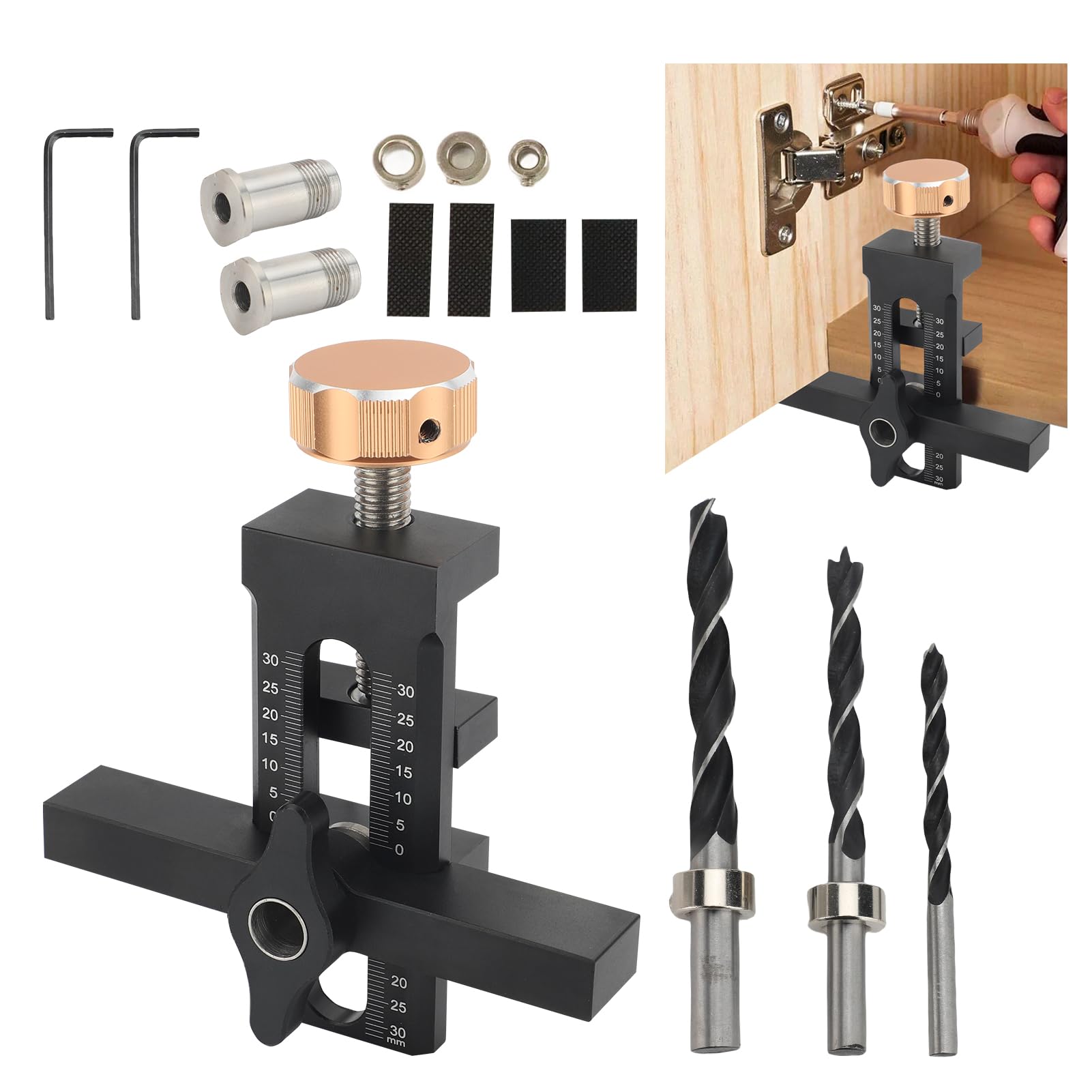 Gabarit de montage pour porte d'armoire pour éviter les erreurs d'alignement