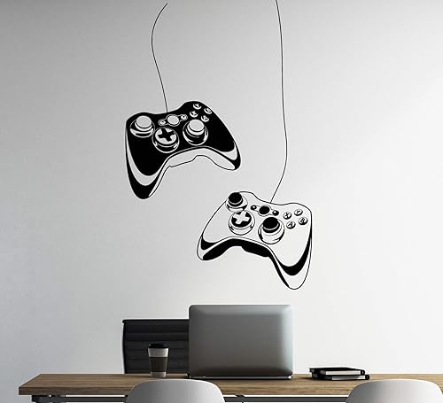 Miniatura 4 de Vinilo adhesivo para pared gamer, joystick de vinilo para habitación de niños, decoración grande z4909 (28 x 43 pulgadas)