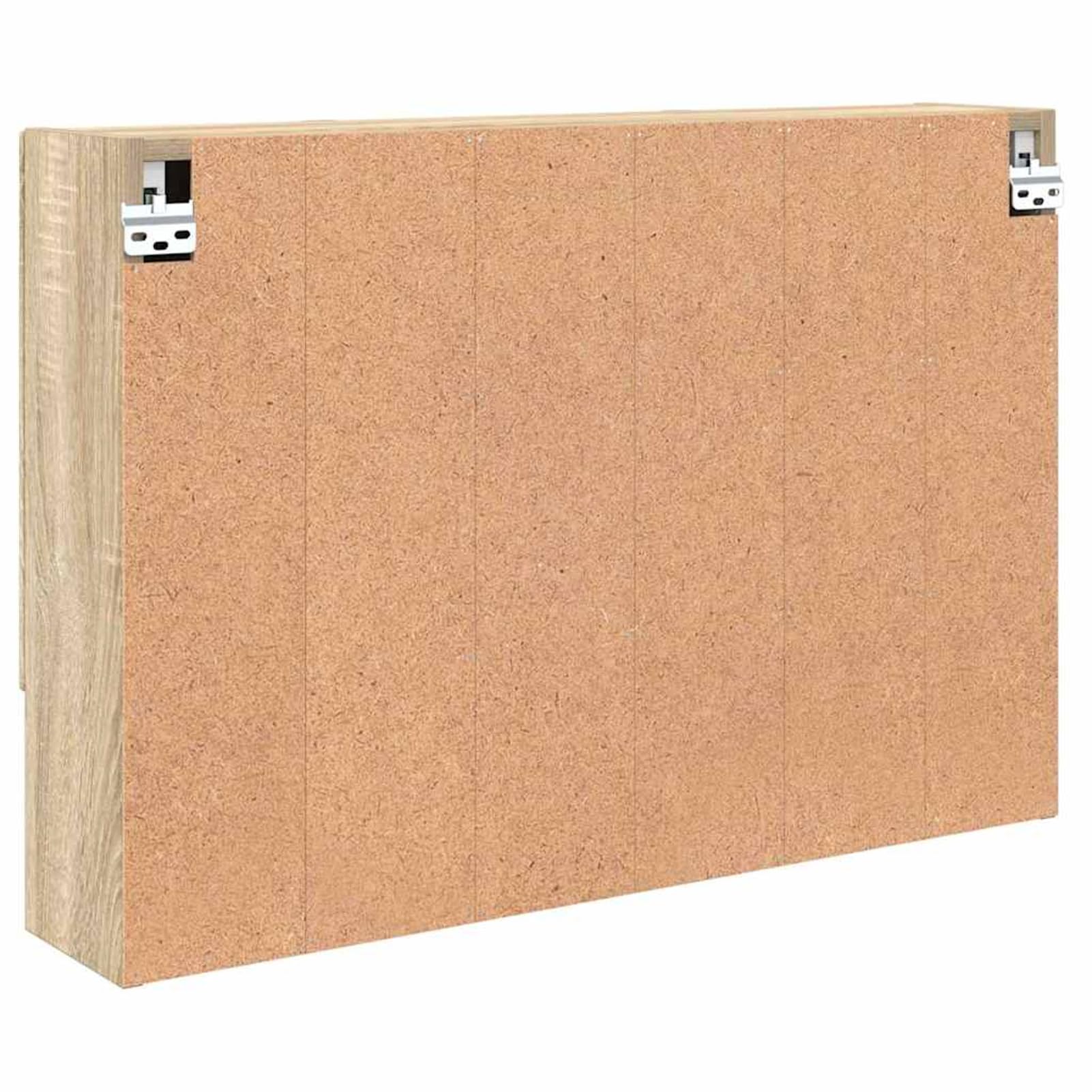 Gecheer Spiegelschrank Sonoma-Eiche 80 x 17 x 55 cm Holzwerkstoff, Deko Spiegel Bathroom Mirror für Badezimmer Make-up Rasur Wohnung Hotel883356