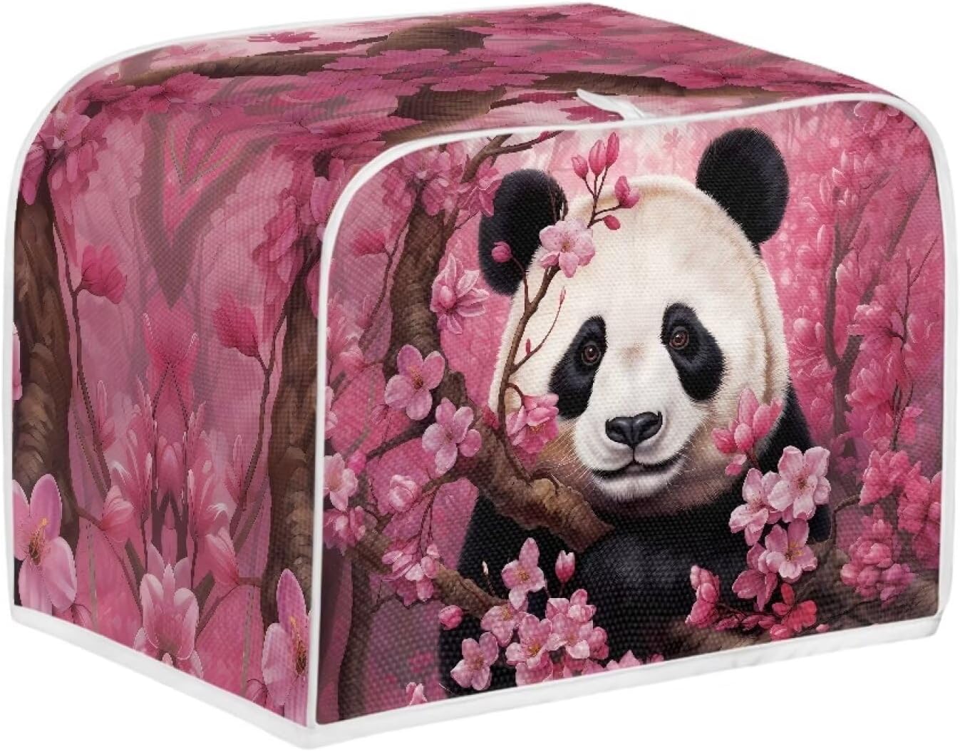 Pink Toaster Cover 2 Slice Wide Slot for Kitchen Toaster Dust Cover for Kitchen Universal Size Microwave Oven Dust Cover Women Gift Cute Panda Print