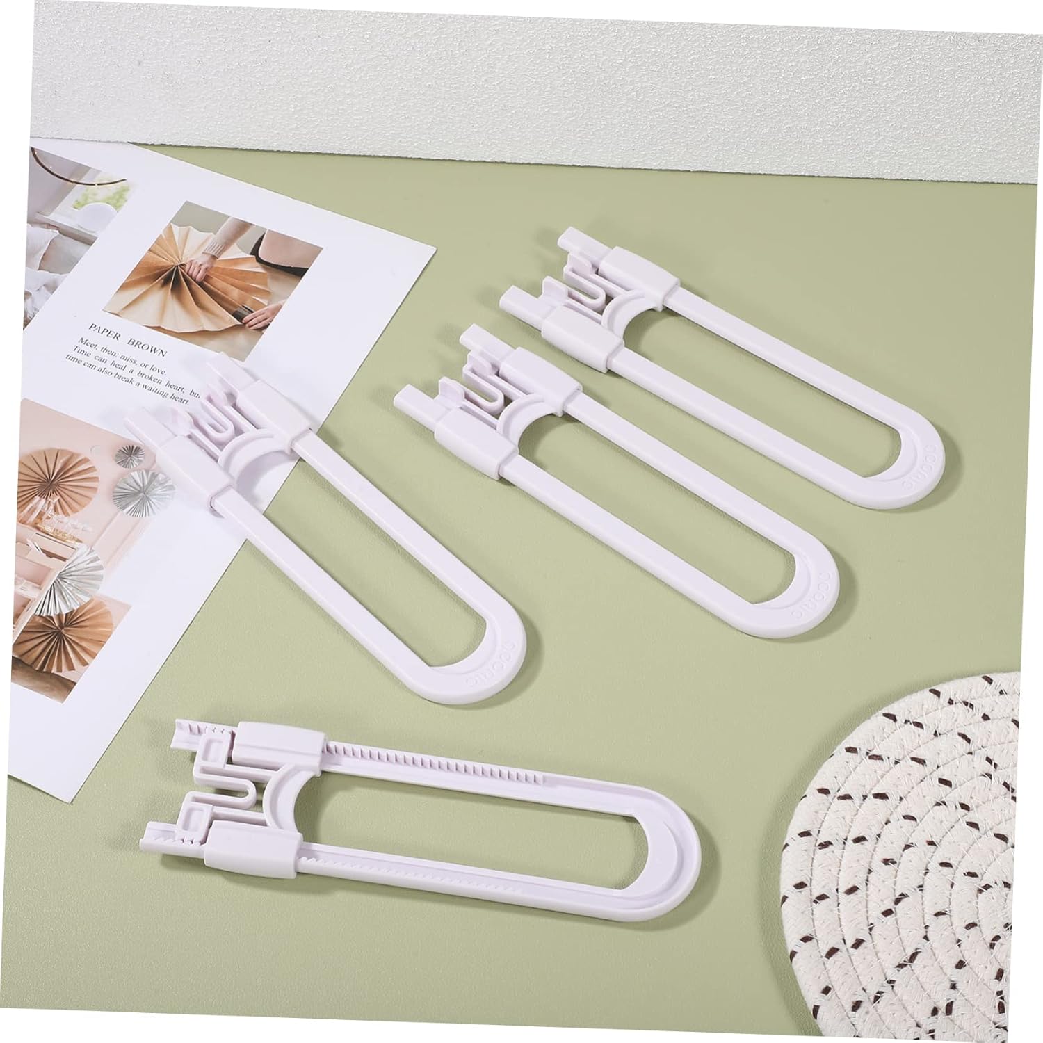 VICASKY 15Pcs Adjustable U Shaped Safety Locks Childproof Cabinet Latches for Cabinets with Easy Installation for Young