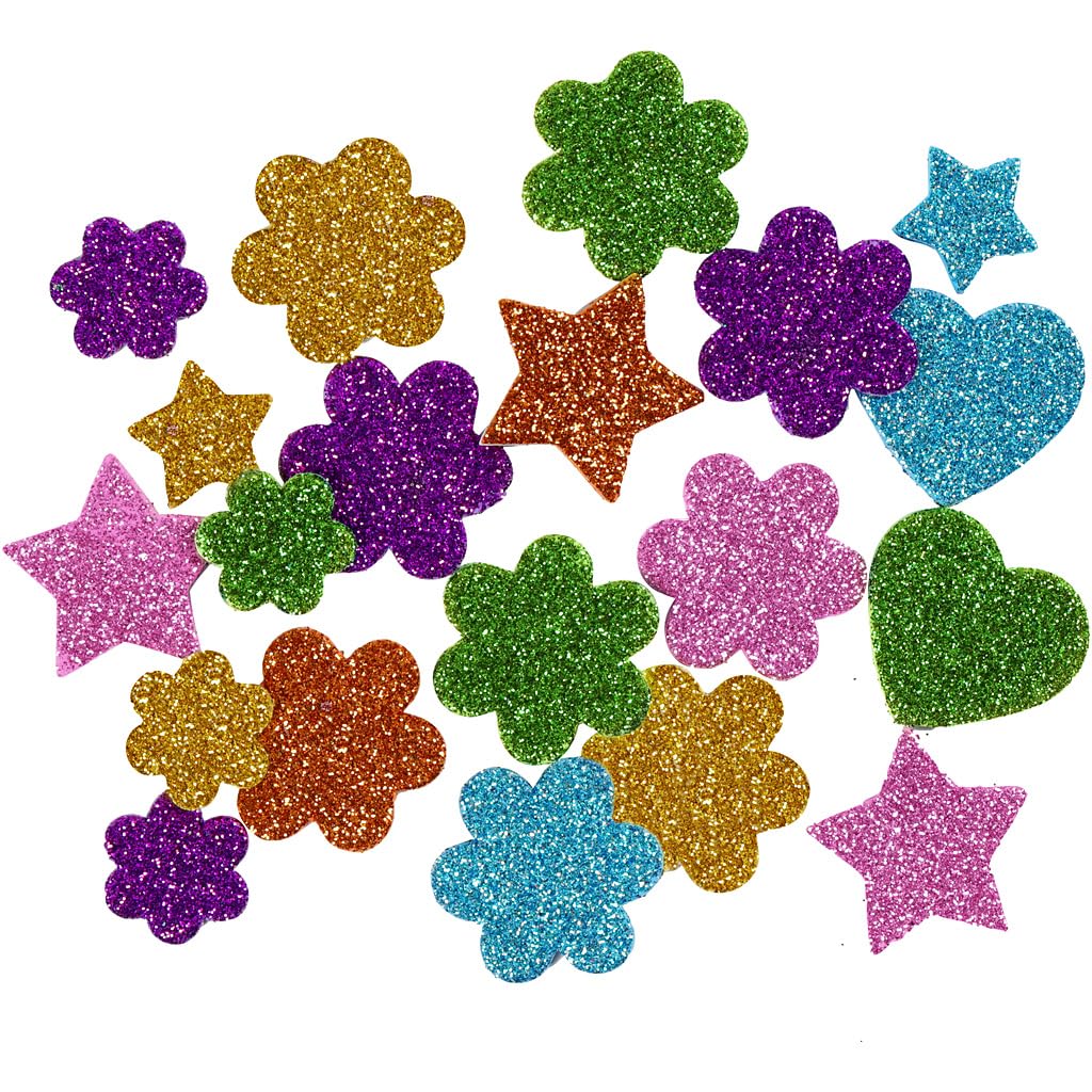 Eva Foam Shapes, dia. 19+29 mm, 100 asstd.-