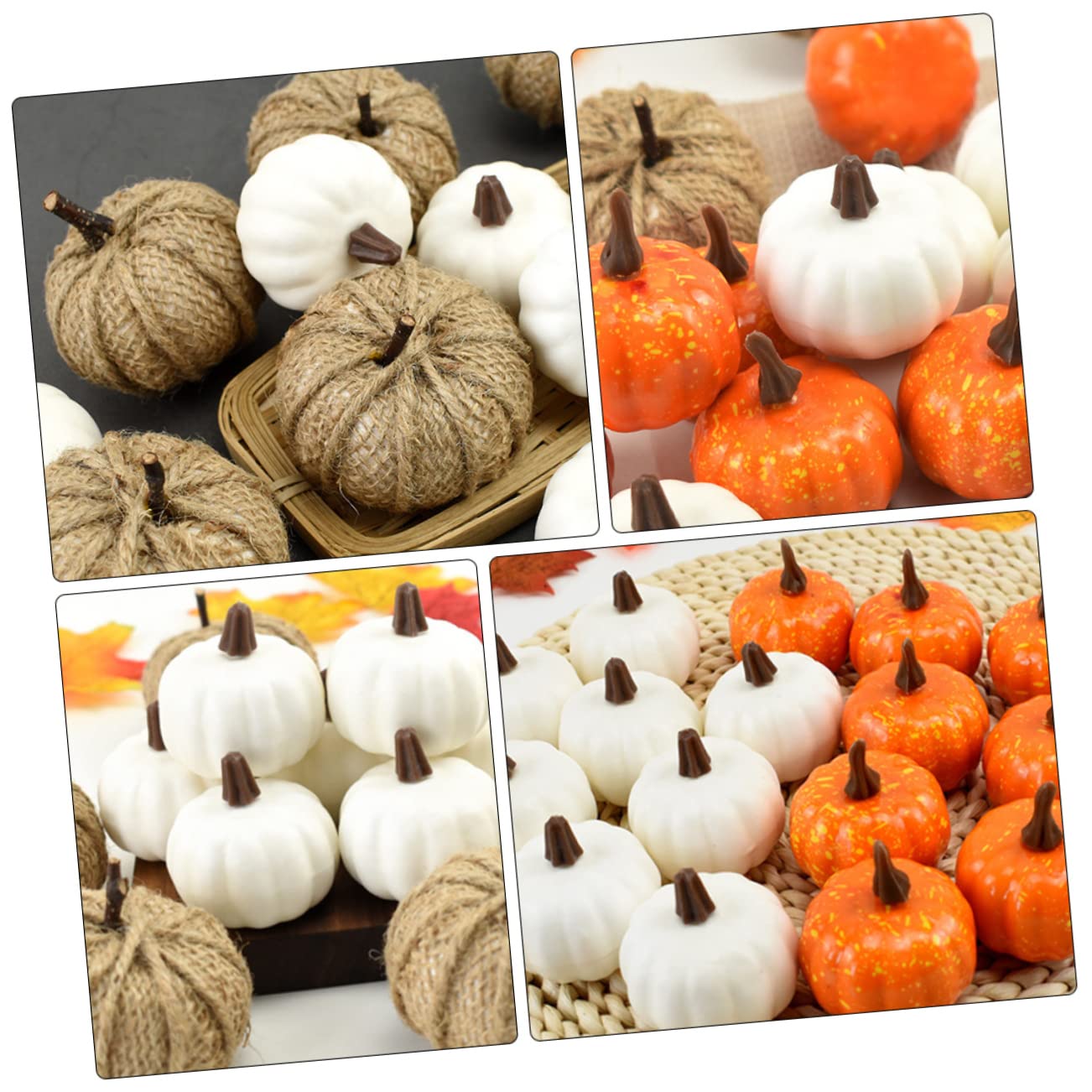 Alipis 66 Piezas Calabaza de otoño Artificial Calabazas de simulación Decoraciones para el hogar Home Decoracion Ornamento Falsa Accesorios de Modelo