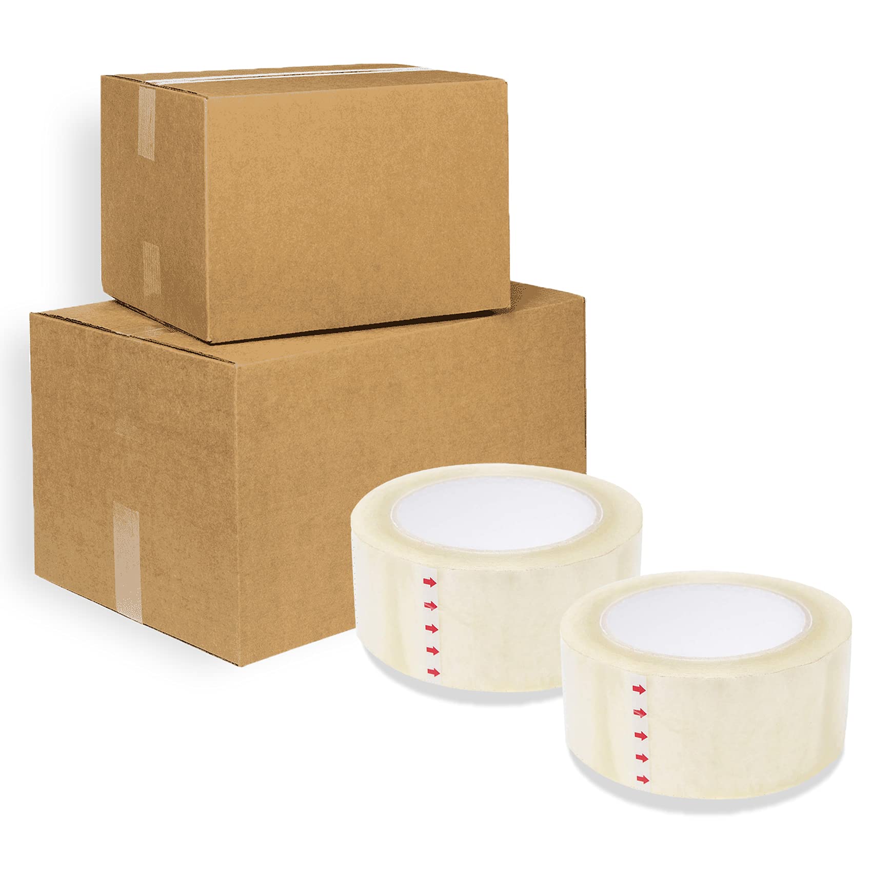 Amiff 24 Rolls Acrylic Carton Sealing Tape 3 inch Wide Packing Fape 1.7 mil, 110 Yards, Adhesive Storage Tape, Premium Quality Clear Acrylic Tapes, Packaging Shipping Mailing Moving Wrapping
