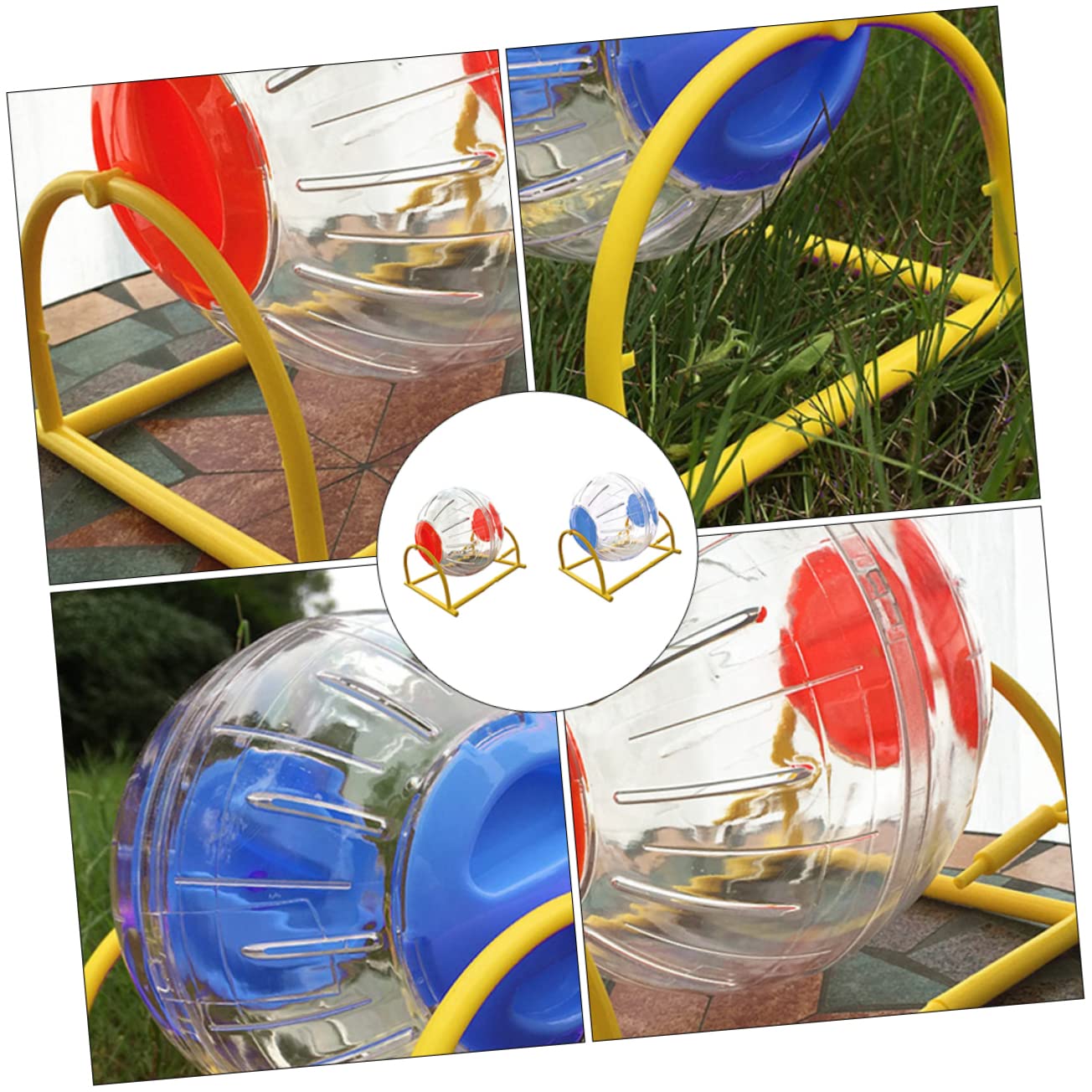 2 Stück Hamster Laufspielzeug Stabile Halterung für Hamsterbälle für Kleintiere Fördert Bewegung und Gesundheit Beschäftigung für Kleine Haustiere