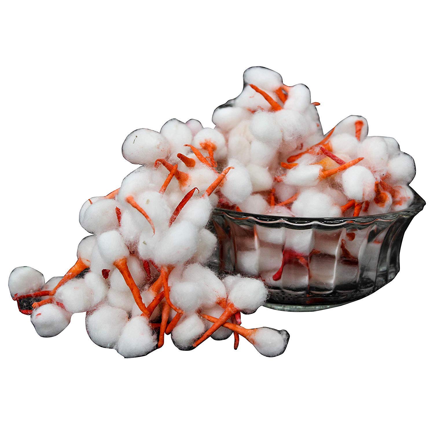 SAMAST Brand Presents Phool Bati/Cotton Round Wick for Diya/Flower Batti / फूल बत्ती / बाती Sold by Garvita's Store (3 Packets Approx 750 Pcs)