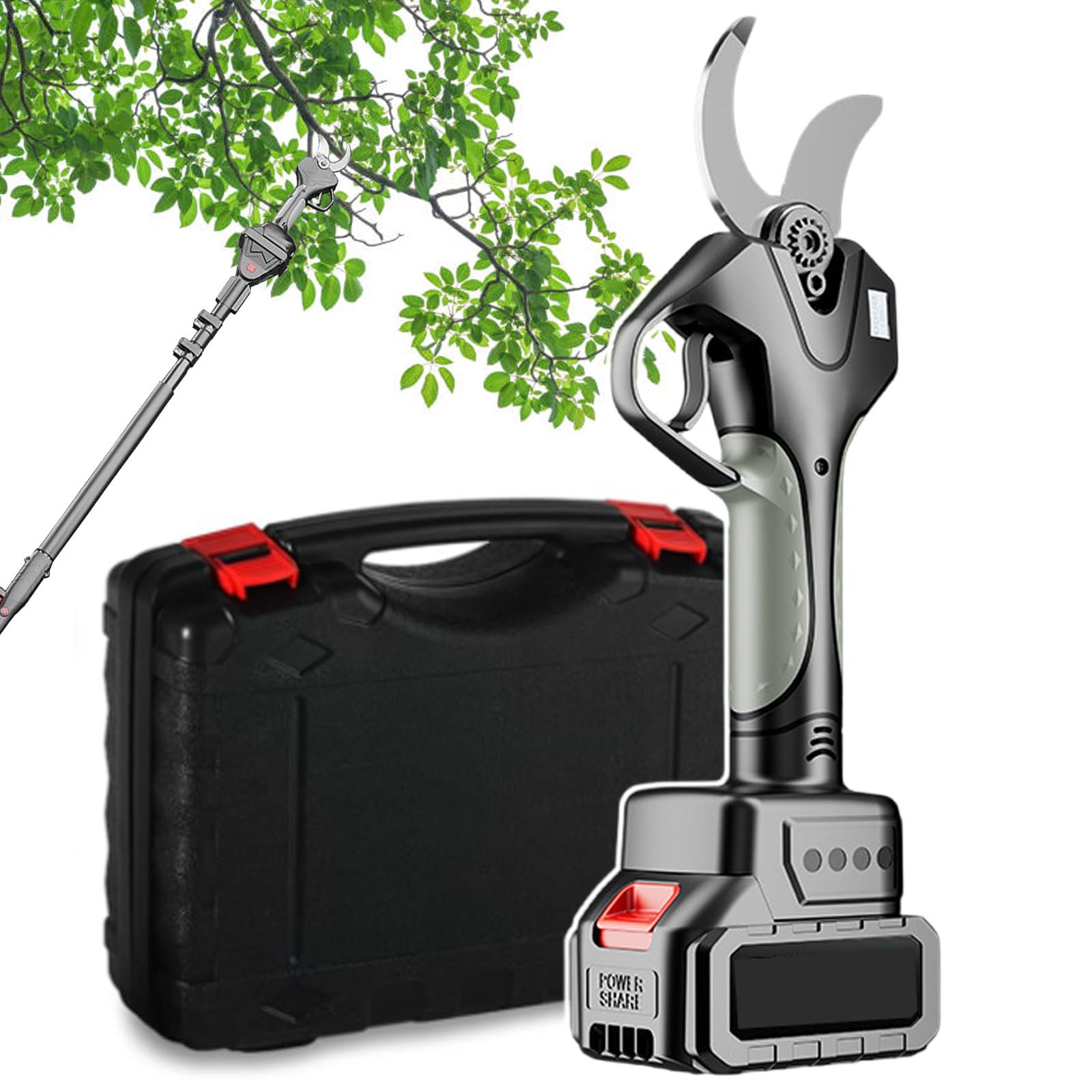 Tijeras De Podar EléCtricas, Podadora De áRboles InaláMbrica con BateríA Recargable De 2 X 1,5 A, para JardineríA, Poda De Ramas Y Arbustos