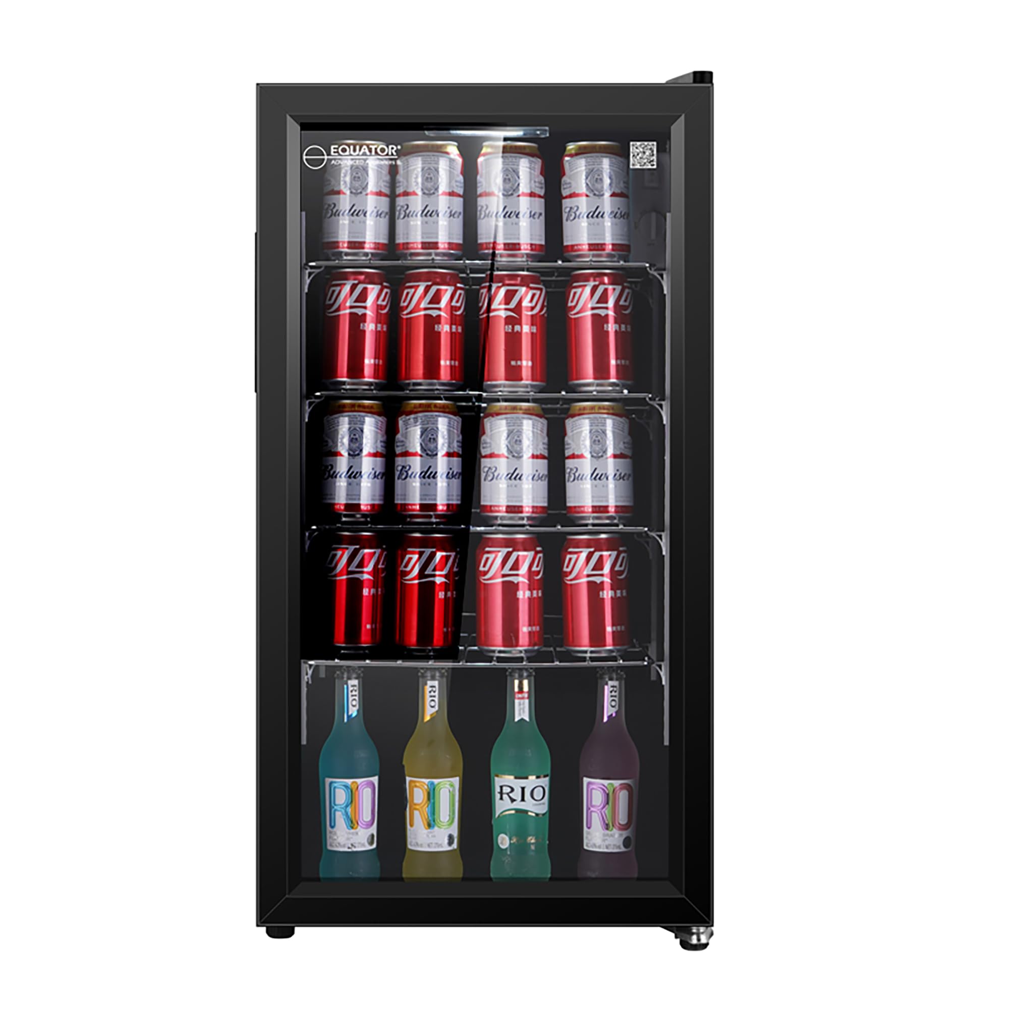 Equator SLIM 18in Freestanding Beverage Refrigerator 3.2 cf 117 cans 110V (Black)