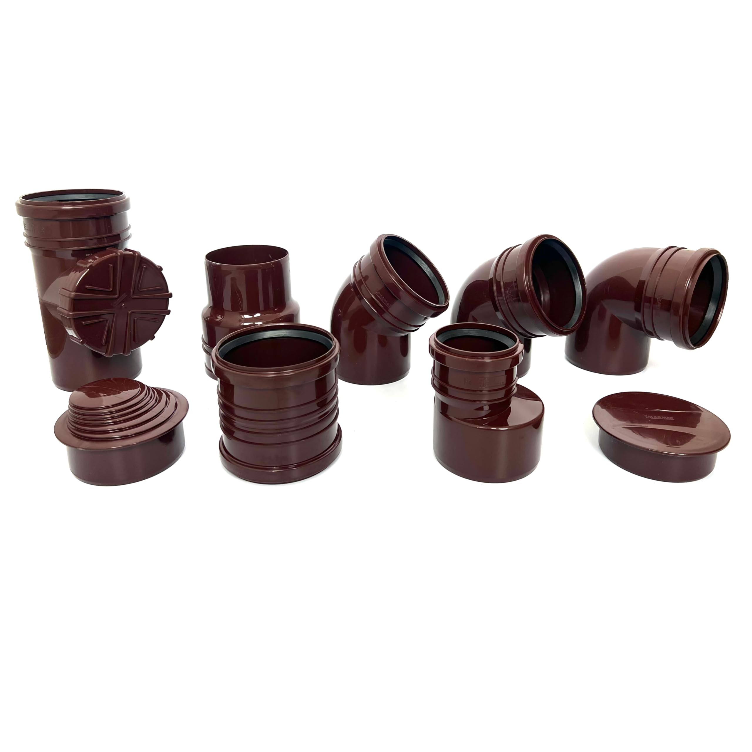 KARMAT Reduction DN 110/75 Gutter Reduction Drainage System Downpipe Gutters Rainwater Connector Polypropylene Brown - Image 2