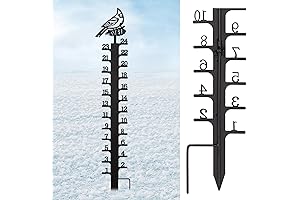 24" Snow Measuring Stick, Bird Patterned Rainfall Ruler
