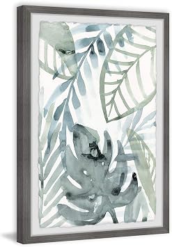 Parvez Taj Palms Lines Framed Painting Print 16" x 24"