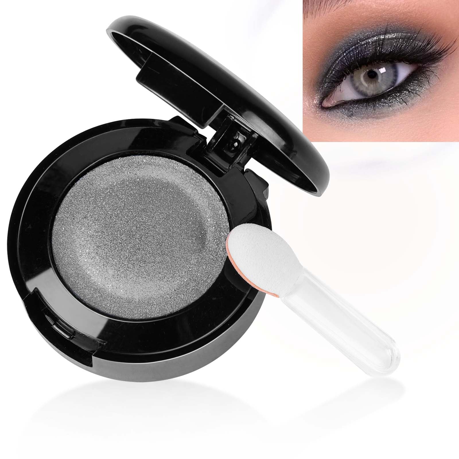 LOPHE Lidschatten, Eyeshadow Highlighter, Glitzer Eye Shadow Schimmernder Lidschatten Wasserfest, Langlebig, Hochpigmentiert, Feine Textur, Grau, #3
