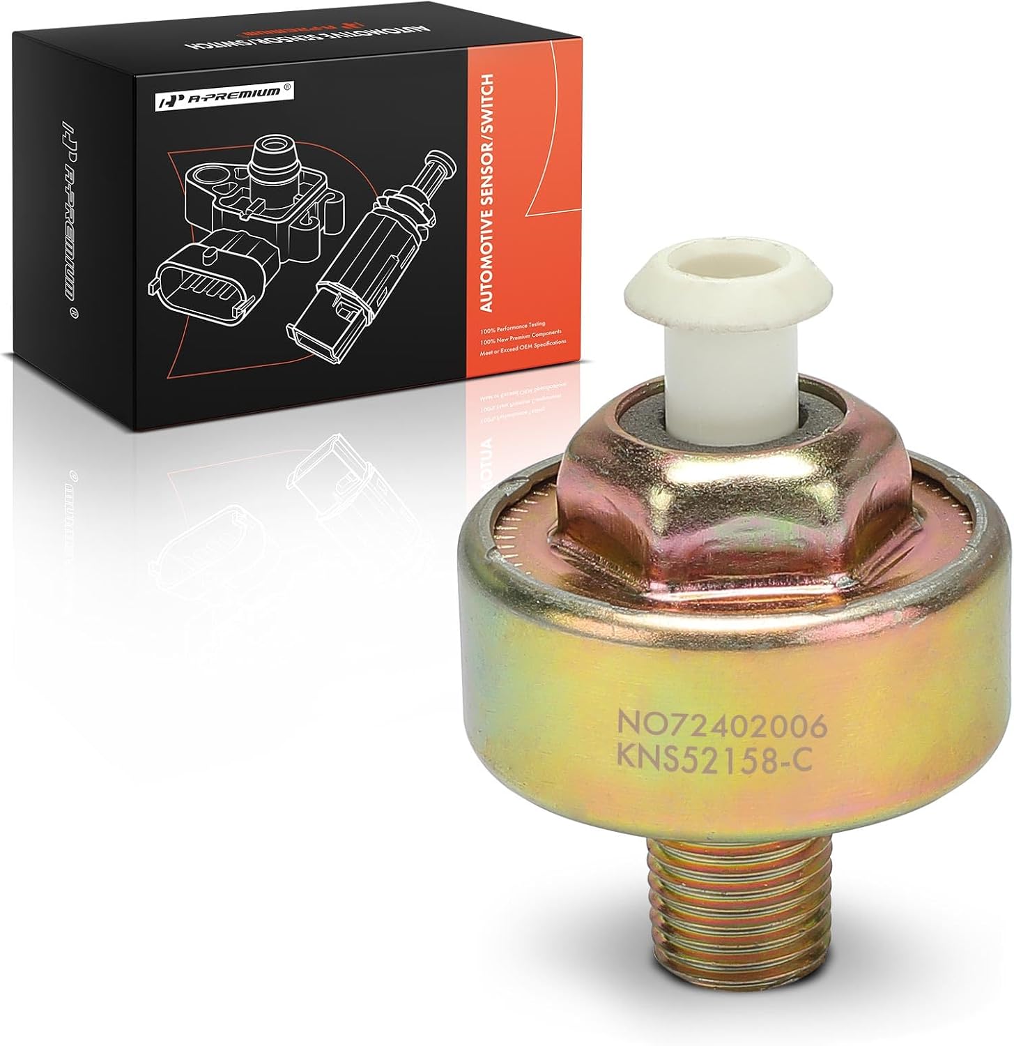 A-Premium Ignition Knock Detonation Sensor Compatible with Chevy, GMC, Cadillac & More - Blazer, C1500, Camaro, Caprice, Corvette, Express, G10, Impala, K1500, Jimmy, Safari, Savana, Yukon, Escalade