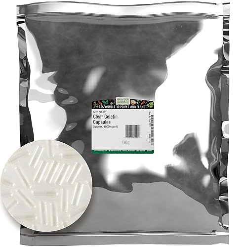 Frontier Co-op Cápsulas vegetarianas transparentes "00" | 1000 unidades