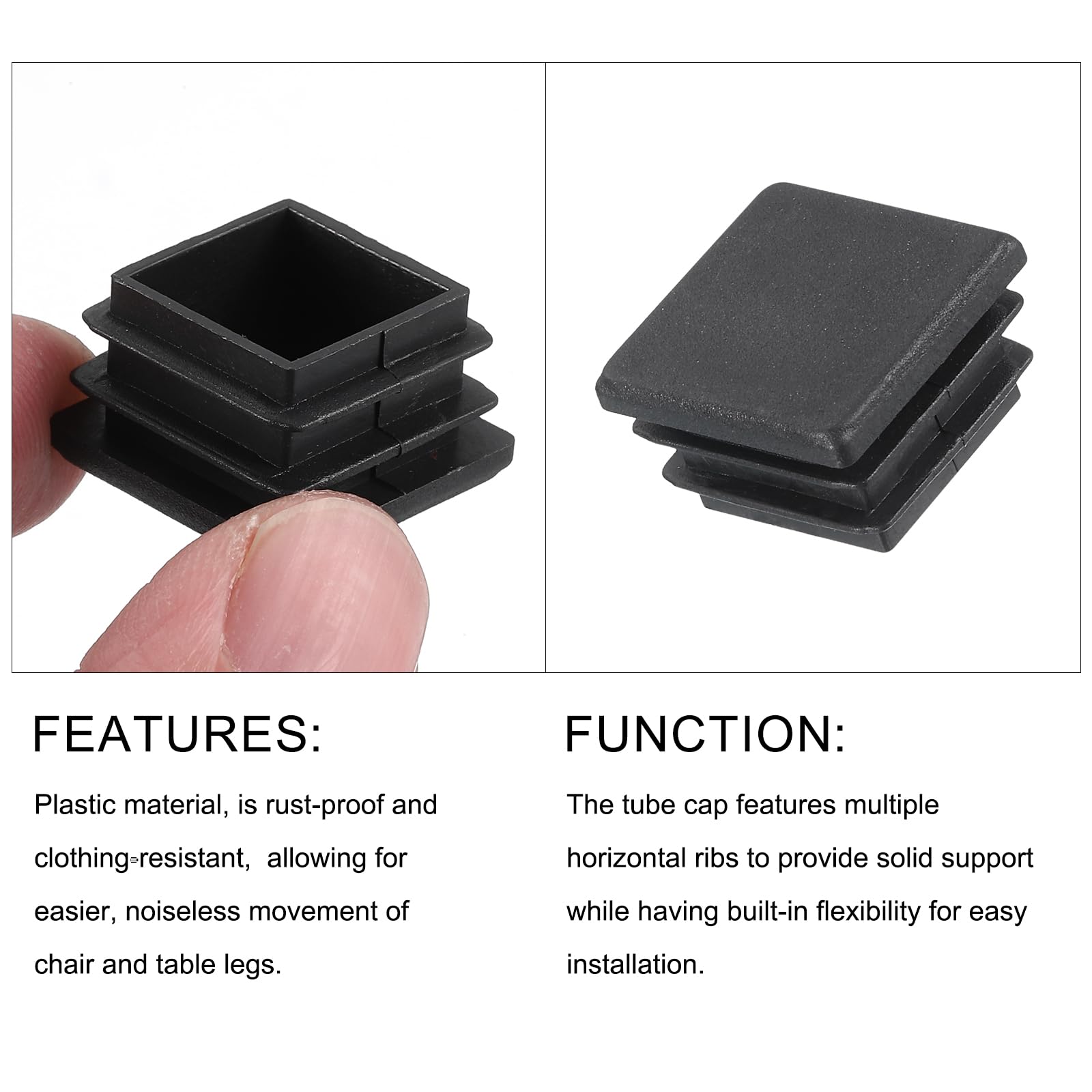 METALLIXITY Square Tube End Cap(20 x 20mm) 100Pcs - Image 4
