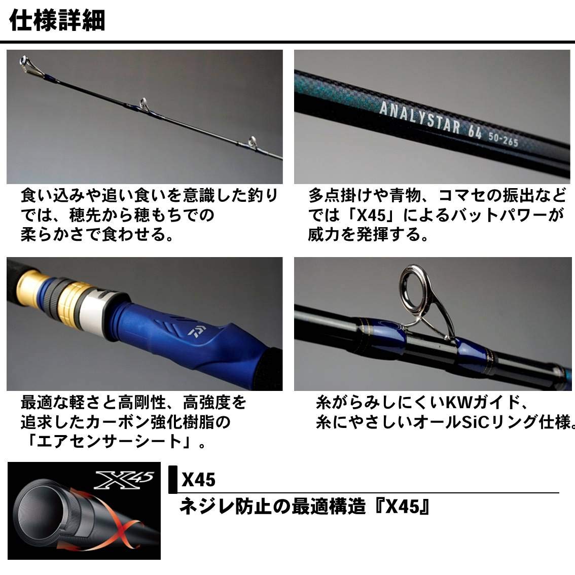 Amazon | ダイワ(DAIWA) 船竿 アナリスター64 50-265 釣り竿