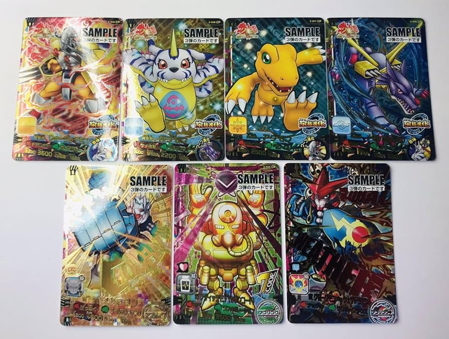 最終値下げデジモンアプリモンスターズ3弾サンプルカード7種セット デジモンアプリモンスターズ3弾サンプルカード7種セット