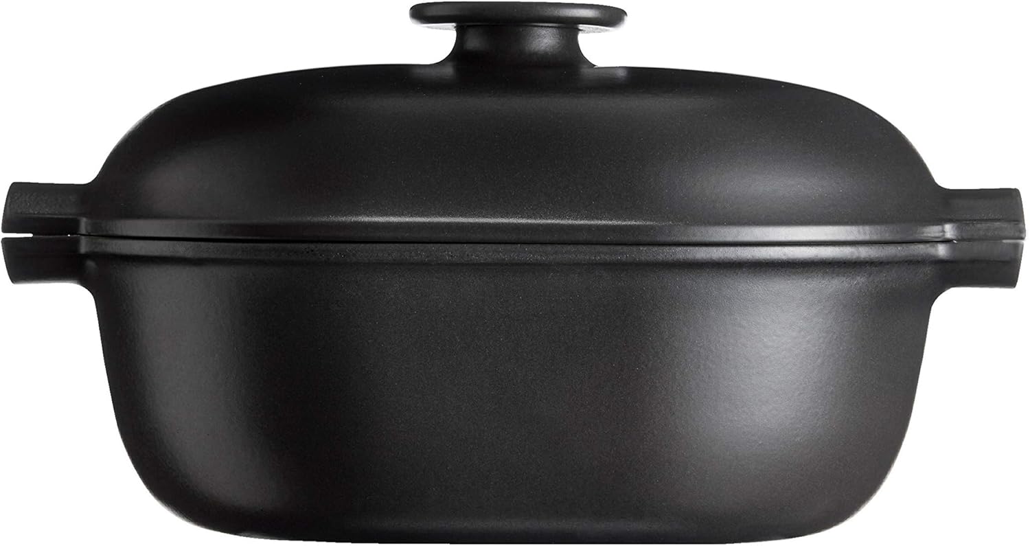 Emile Henry Delight Ceramic Oval Dutch Oven 4.5L, Slate (776645)