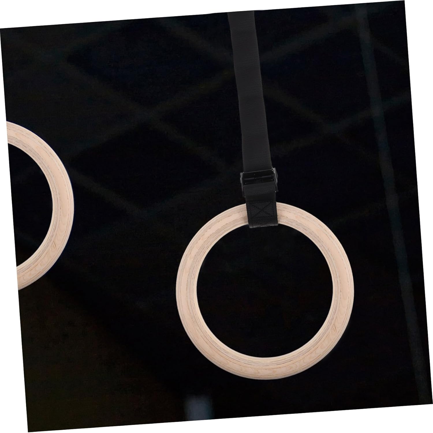 Wooden Gymnastic Rings with Adjustable Straps Bodyweight Workout Rings for and Reliable Exercise Equipment for Strength and Flexibility