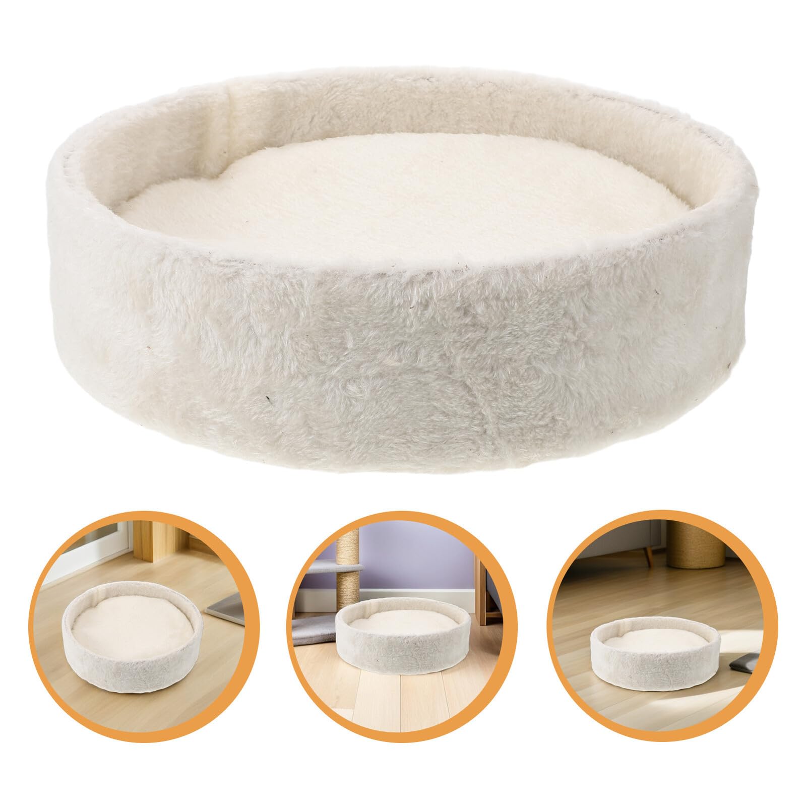 Letto Per Gatti Con Amaca in Morbido Pile E Cuscino Rotondo Sostituzione Universale Per Albero Tiragraffi Cuccia Lavabile Per Gatti Da Interno Accessorio Essenziale Per Gattini E Adul