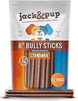 Vista 9 de Jack&Pup Palitos Bully Estándar de 12 Pulgadas para Perros Medianos y Grandes (Paquete de 5) Masticable para Perros de Un Solo Ingrediente Palito