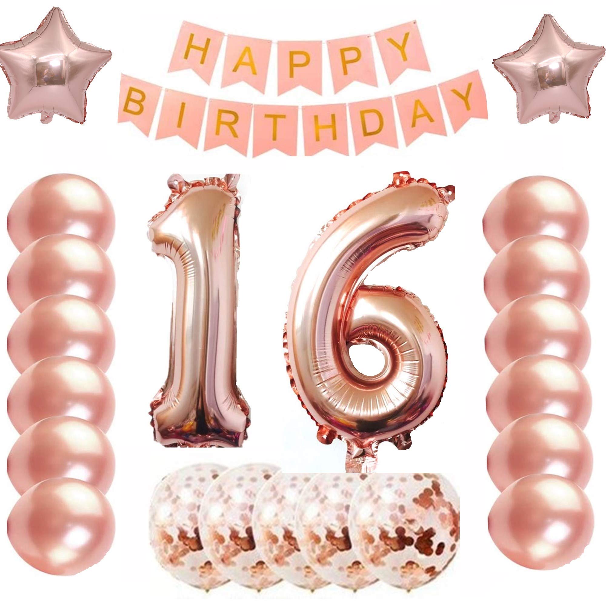 Buy Sweet 16th Birthday Decorations Party Supplies, 16th Birthday