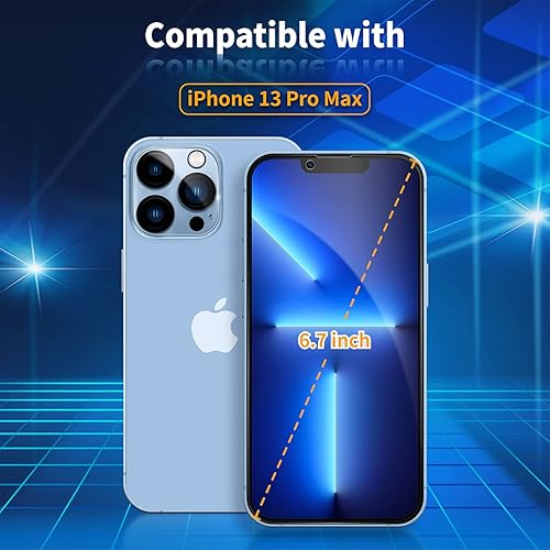 Miniatura 2 de QUESPLE - Paquete de 2 protectores de pantalla de privacidad para iPhone 13 Pro Max de 6.7 pulgadas + 2 protectores de lente de cámara, película de