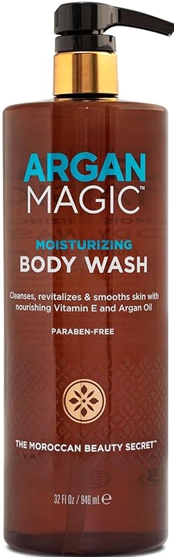 Sabonete líquido corporal Argan Magic com óleo de argan, óleo de amêndoas doces e vitamina E, 946 mL