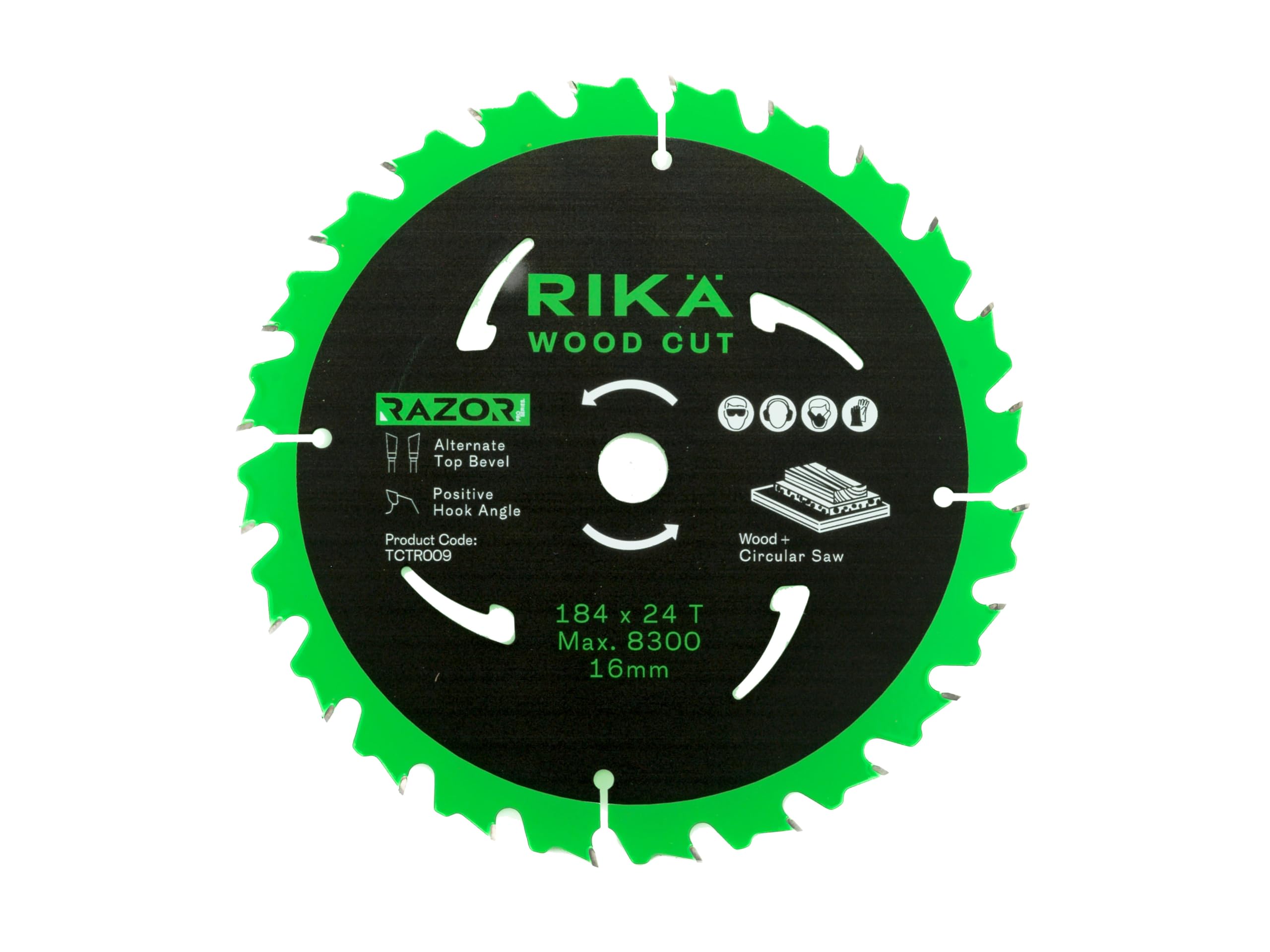 Rikä TCTR009 Razor Pro TCT Circular Saw Blade 184mm x 24T x 16mm