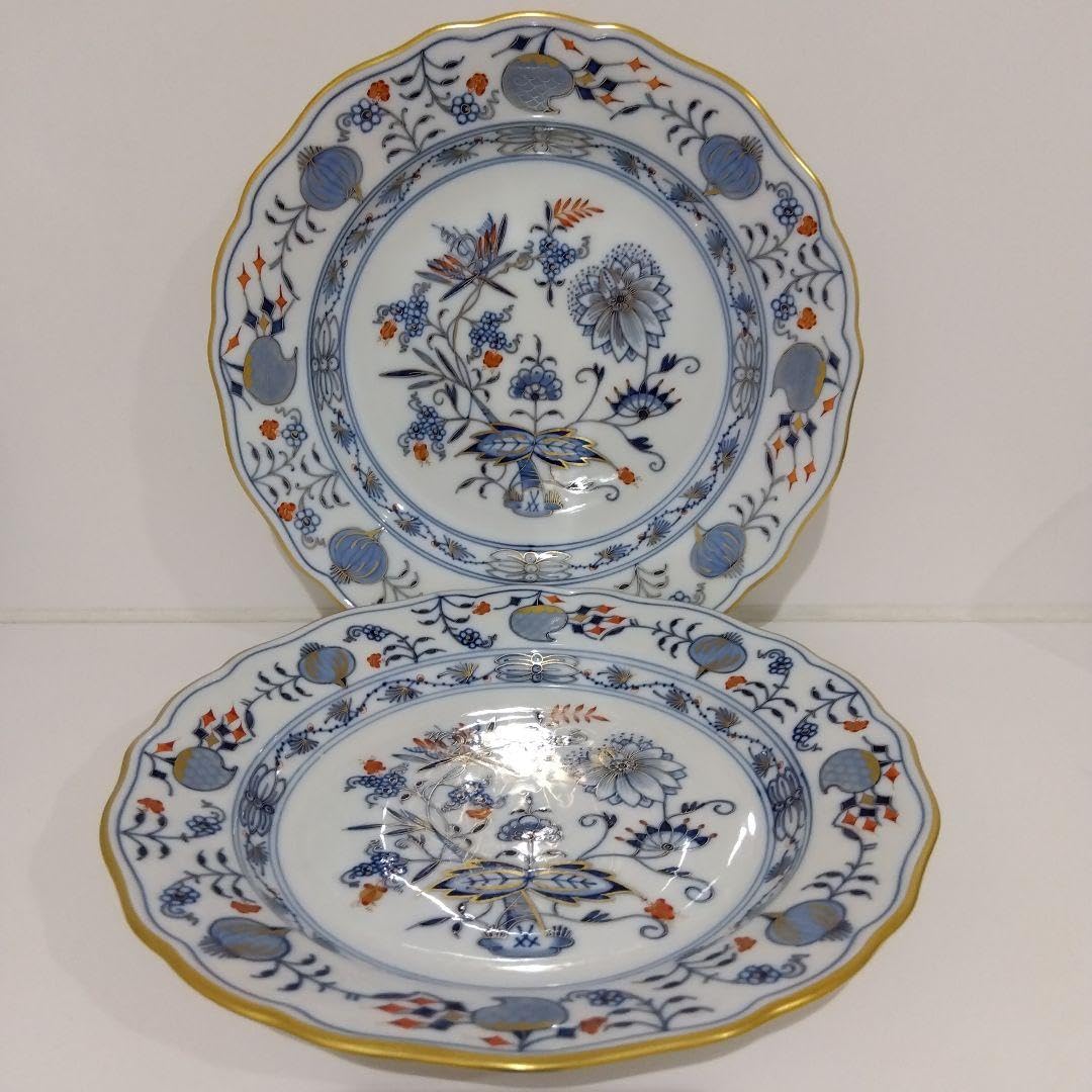 Amazon.co.jp: Meissen マイセン 朱金オニオン ペアプレート : ホーム 