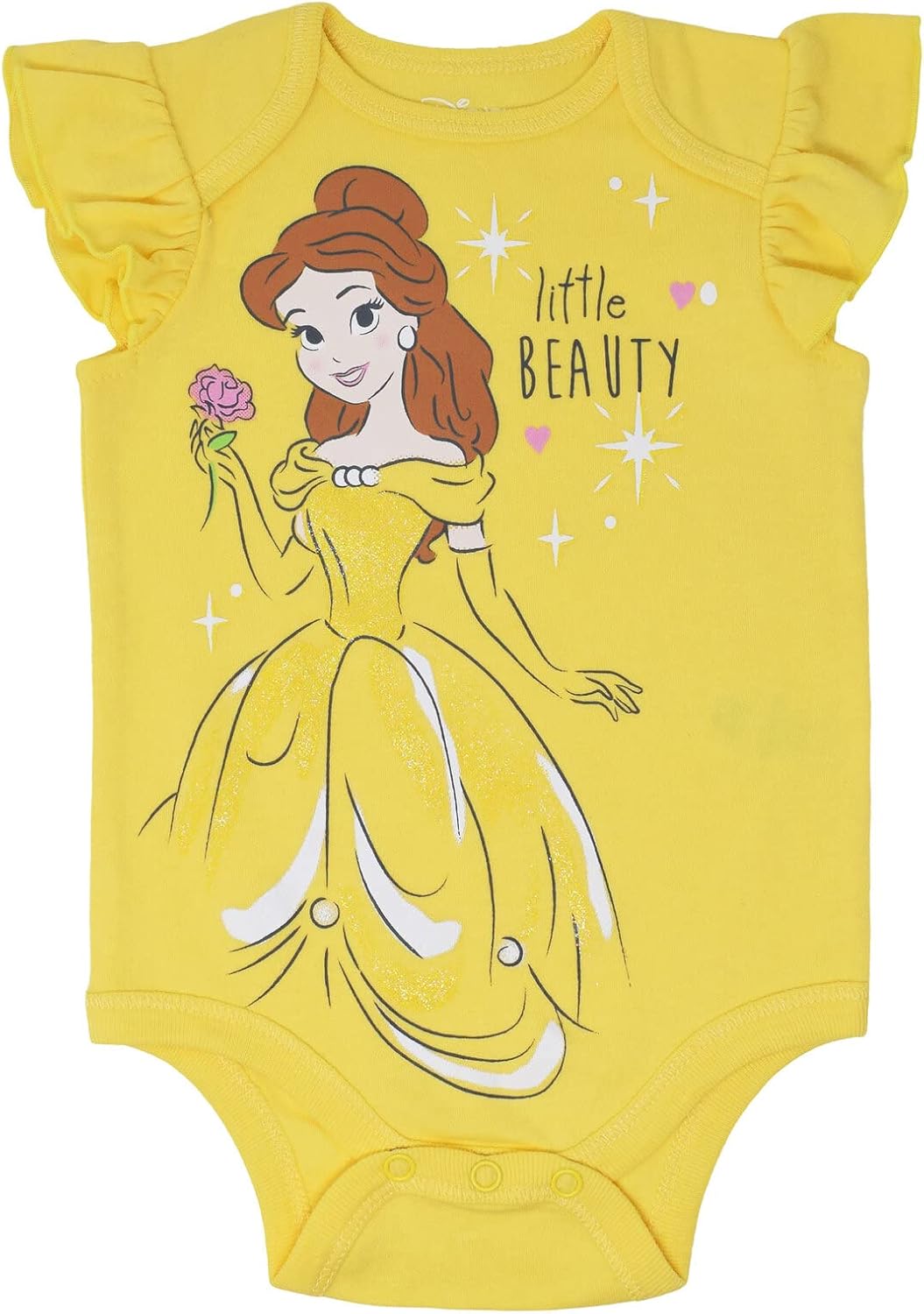 Disney Princess Ariel Cinderella Aurora Baby Girls Bodysuits and Headband Newborn to Infant
