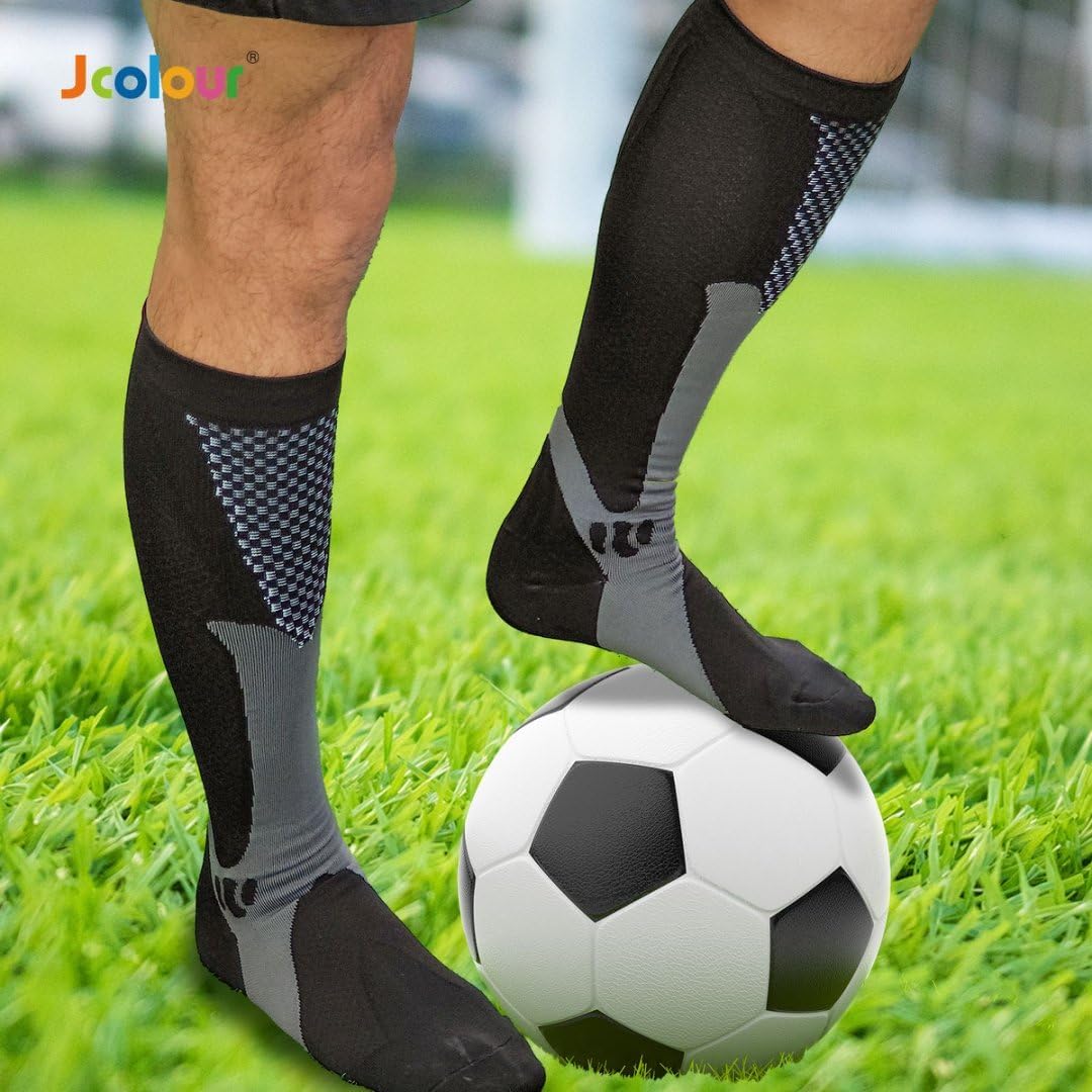 J COLOUR Meia de Compressão Cano Longo Melhor para, Academia,Corrida,Varizes,Caminhada,Ciclismo J COLOUR Meia de Compressão Cano Longo Melhor para, Academia,Corrida,Varizes,Caminhada,Ciclismo