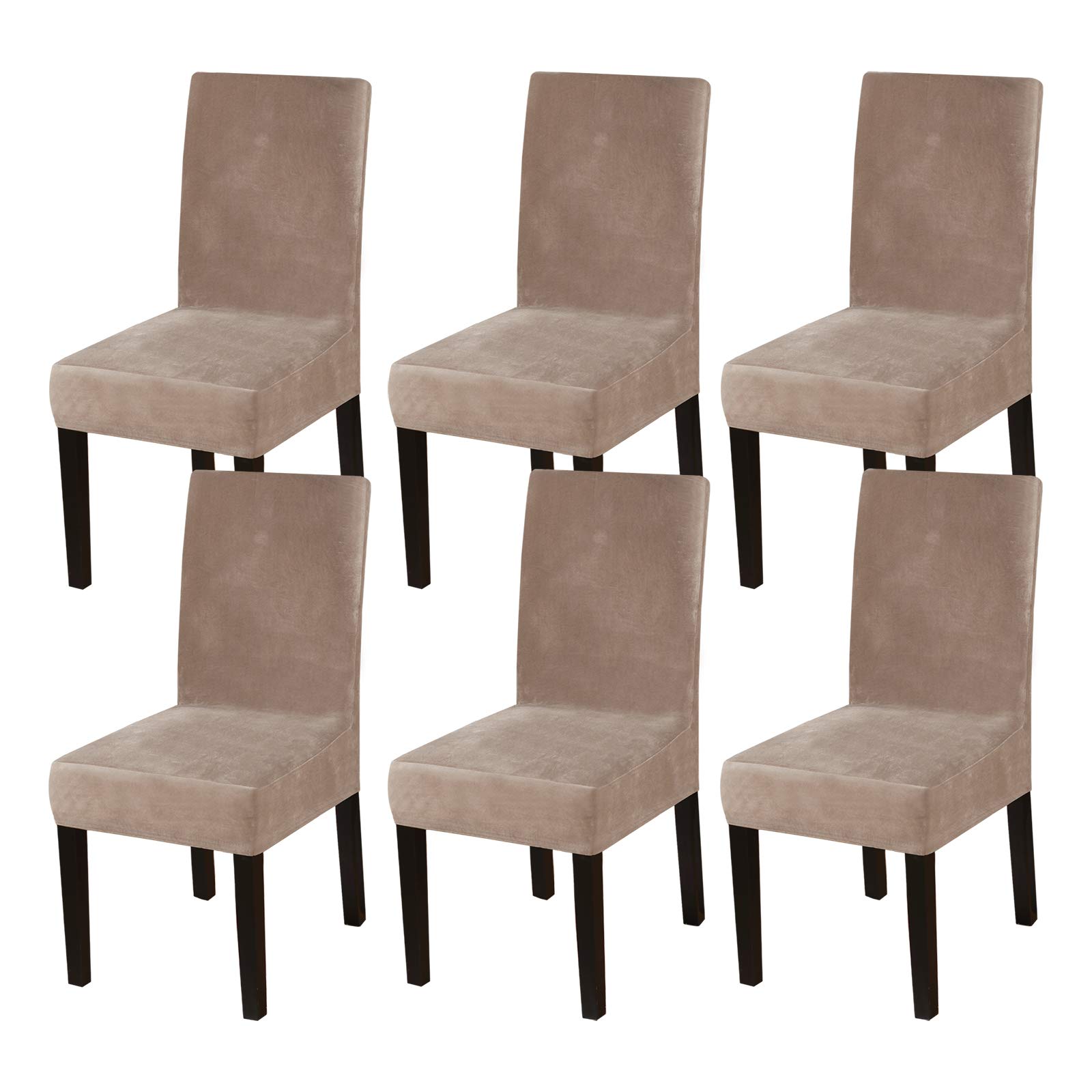 Turquoize Chair Covers for Dining Room Chair Covers Velvet Removable Kitchen Chair Covers Set of 6 Parson Chair Slipcover Chair Seat Covers for Dining