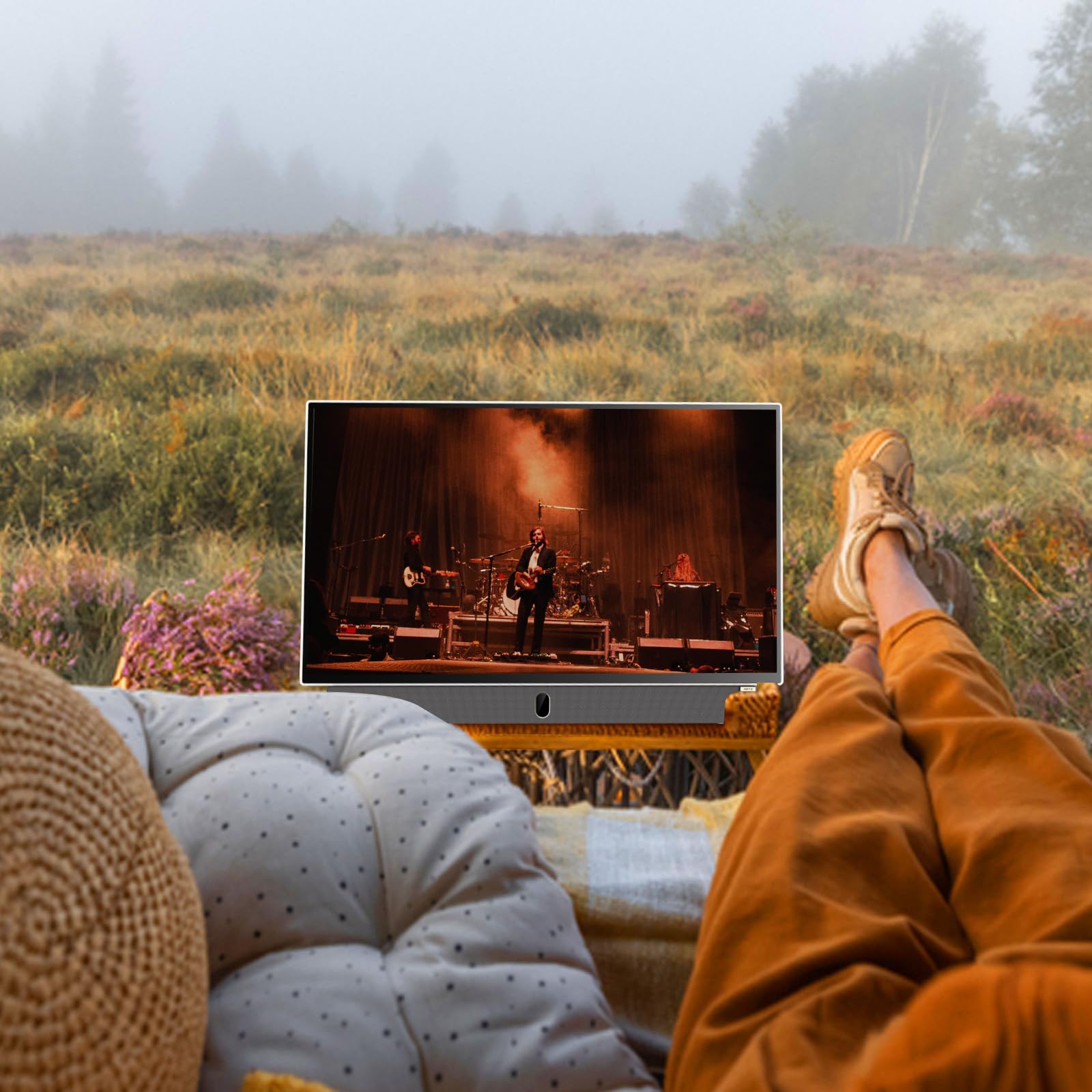 Metz TV Portable 24 Pouces (60 cm) Smart Google TV FHD Avec Batterie Intégrée Poignée HDR 10 Chargeur Voiture 12V Ecran Anti-reflet Dolby Audio HDMI USB Bluetooth Wi-FI (24MPE7000 Blanc)