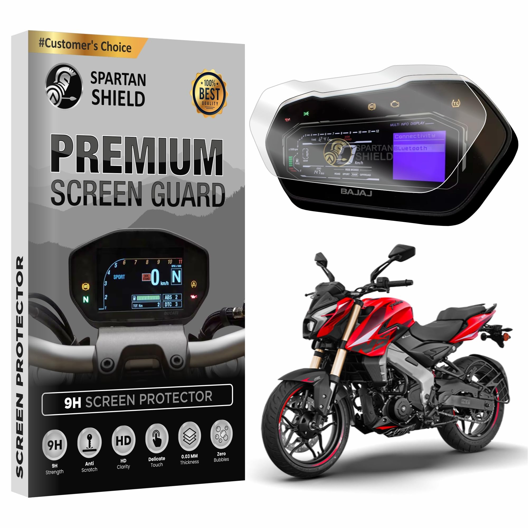 Spartan Shield Digital Meter Screen Guard For BAJAJ PULSAR NS400 Z 2024 || 9H LCD Colour Display Console Protector || NS 400 Z Bike Instrument Cluster Accessory | Anti Scratch Cover NS400Z [Not Tempered Glass]-image-41