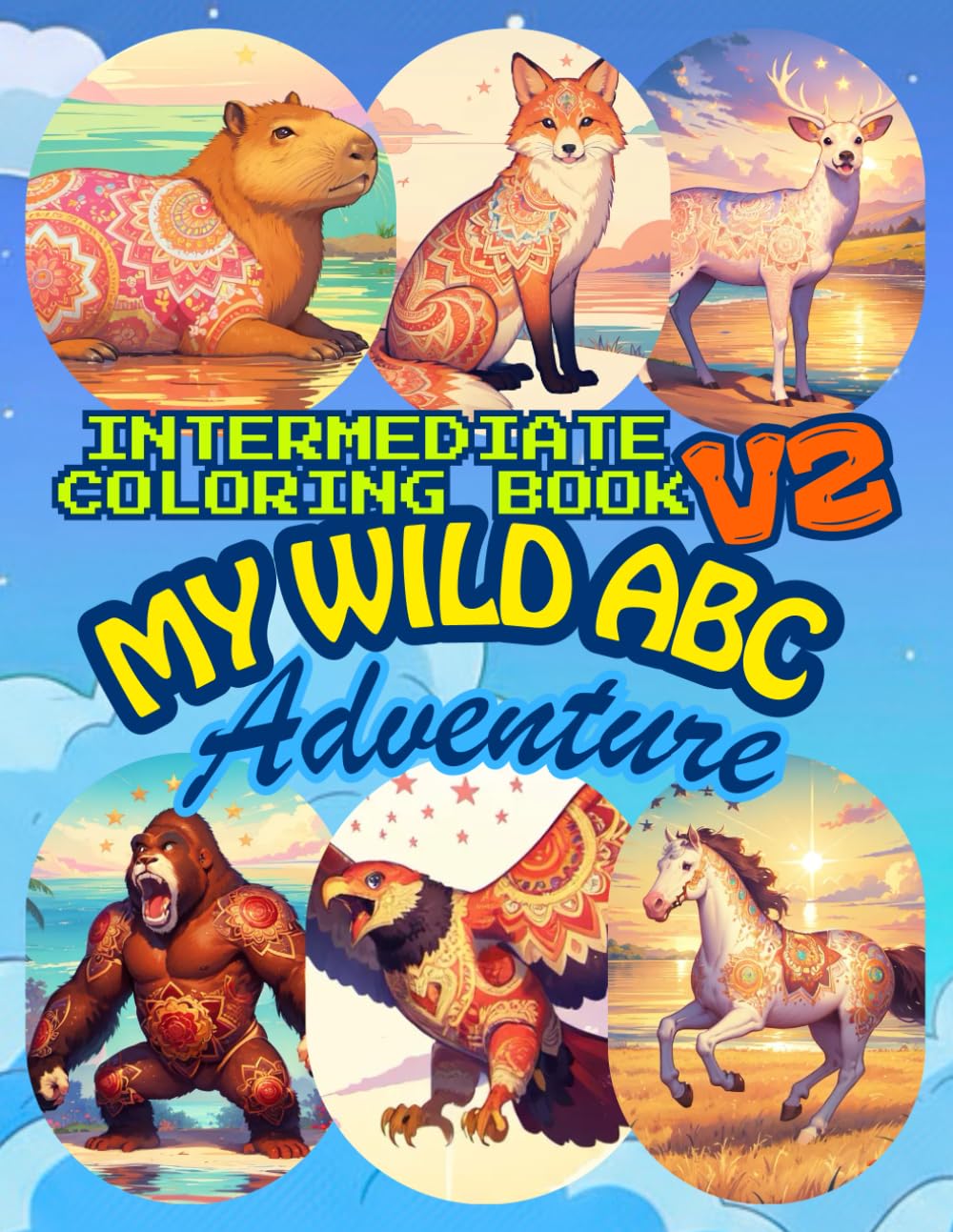 Intermediate coloring book: My ABC Adventure V2: Relax and unwind while coloring and forget about work/school