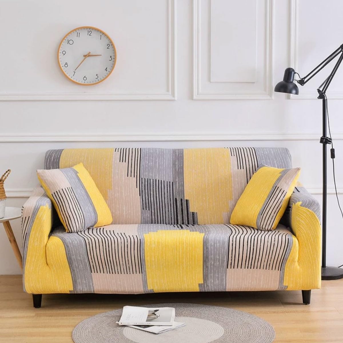 Qqwbhj R Sofa Covers 1 2 3 4 Seate High Stretch Couch Covers Printed Pattern Sofa Covers Universal Sofa Slipcove All-Inclusive Couch Covers Furniture Protecto Fo D(Size:2 Seate (145-185Cm),Color:r)