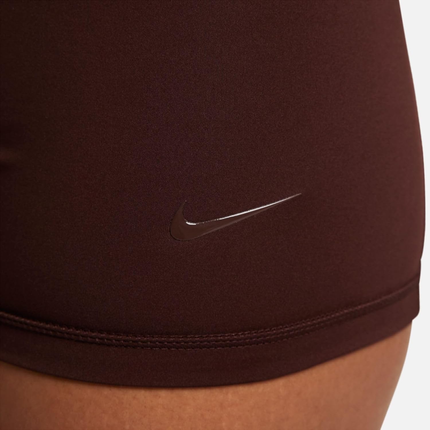 Nike Pro Women's Mid-Rise 3" Shorts (Earth, FQ7935-227) - Image 6