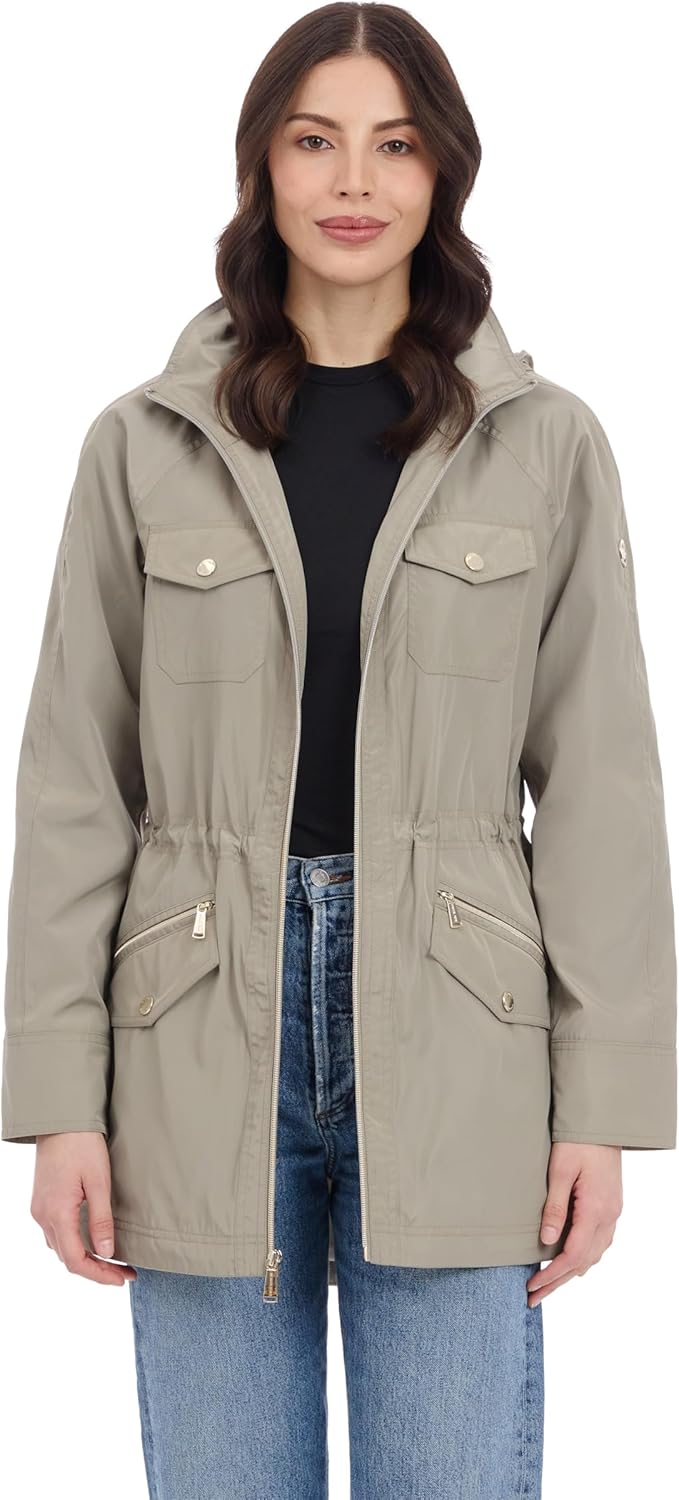 Michael Kors womens Hooded Anorak Rain Coat and Windreaker - Image 2