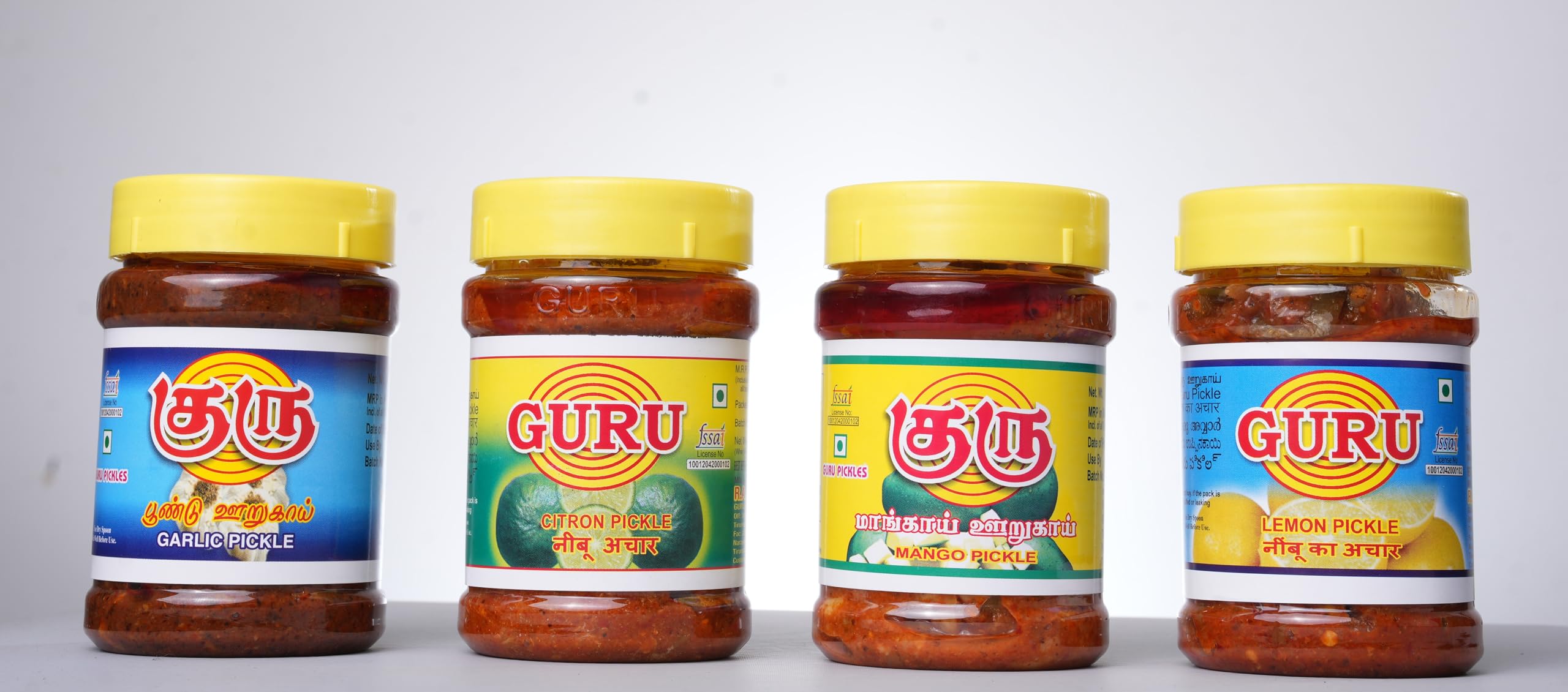 Guru Pickle Combo of 4 (Lemon Pickle,Mango Pickle,Garlic Pickle,Citron Pickle) (B0C3J6LC5V) Amazon Price History, Amazon Price Tracker